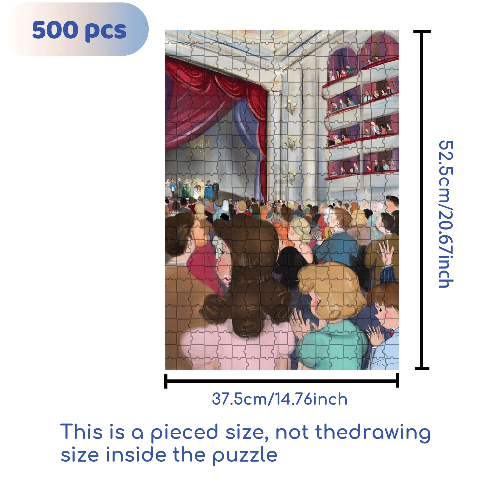 Standing Ovation 500pcs/1000pcs Jigsaw Puzzle, Scratch-Resistant, Interactive Family Game & Brain-Boosting DIY Decor, Perfect for Halloween, Christmas & New Year Gifts, Family Puzzle Game