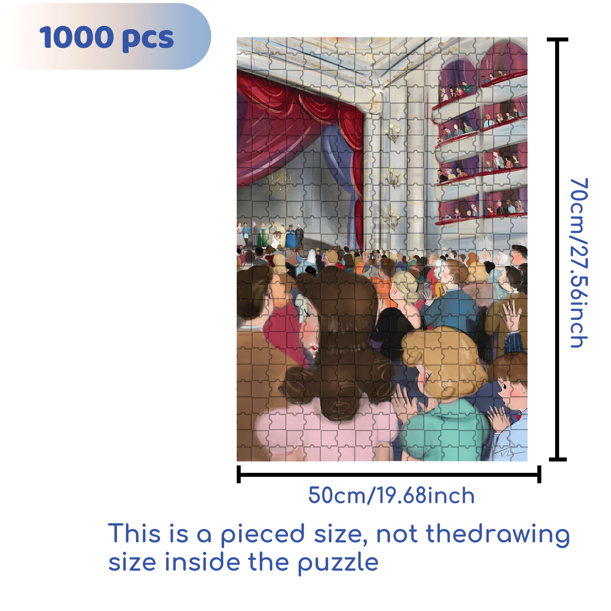 Standing Ovation 500pcs/1000pcs Jigsaw Puzzle, Scratch-Resistant, Interactive Family Game & Brain-Boosting DIY Decor, Perfect for Halloween, Christmas & New Year Gifts, Family Puzzle Game