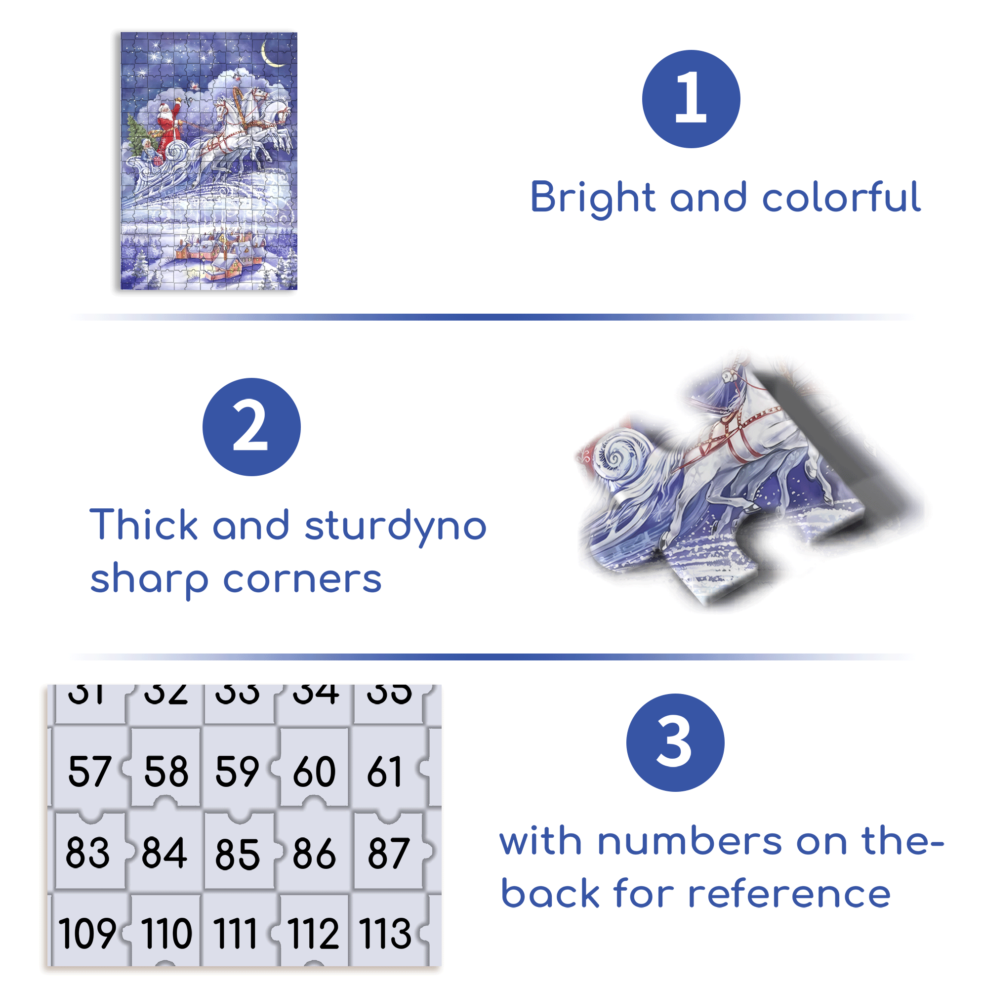 Starry Night Sleigh 500pcs/1000pcs Jigsaw Puzzle, Scratch-Resistant, Interactive Family Game & Brain-Boosting DIY Decor, Perfect for Halloween, Christmas & New Year Gifts, Family Puzzle Game