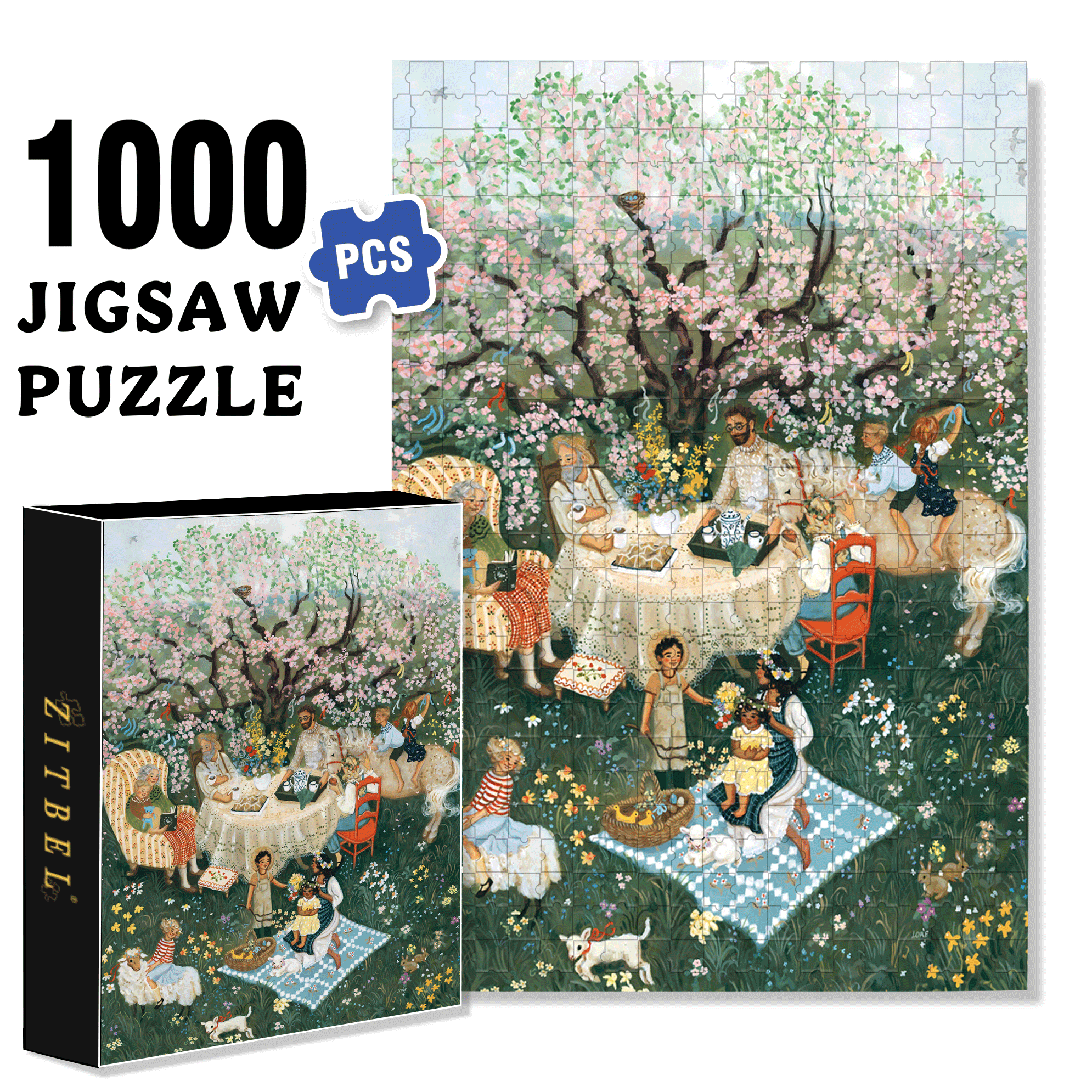 Sunday Breakfast 500pcs/1000pcs Jigsaw Puzzle, Scratch-Resistant, Interactive Family Game & Brain-Boosting DIY Decor, Perfect for Halloween, Christmas & New Year Gifts, Family Puzzle Game
