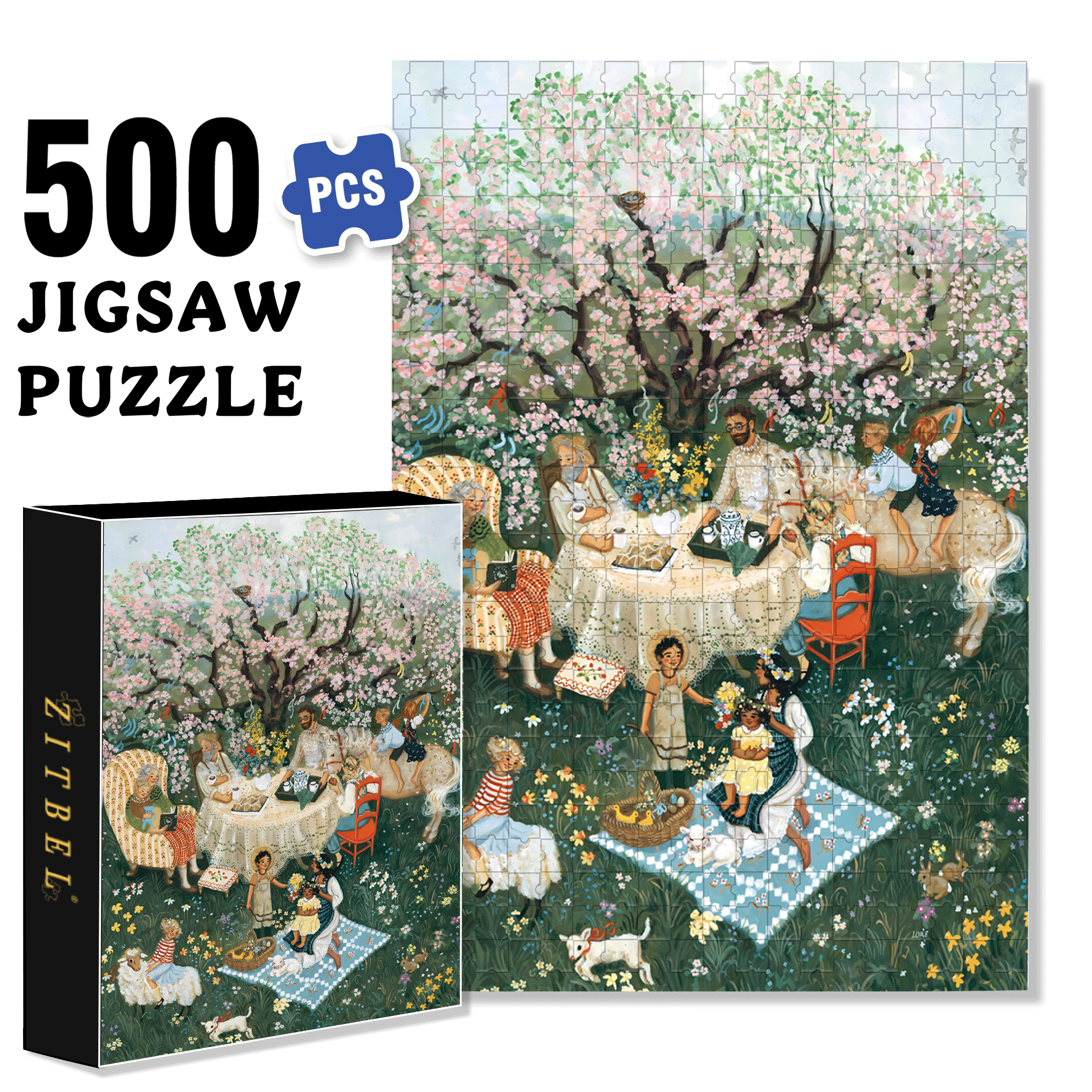Sunday Breakfast 500pcs/1000pcs Jigsaw Puzzle, Scratch-Resistant, Interactive Family Game & Brain-Boosting DIY Decor, Perfect for Halloween, Christmas & New Year Gifts, Family Puzzle Game