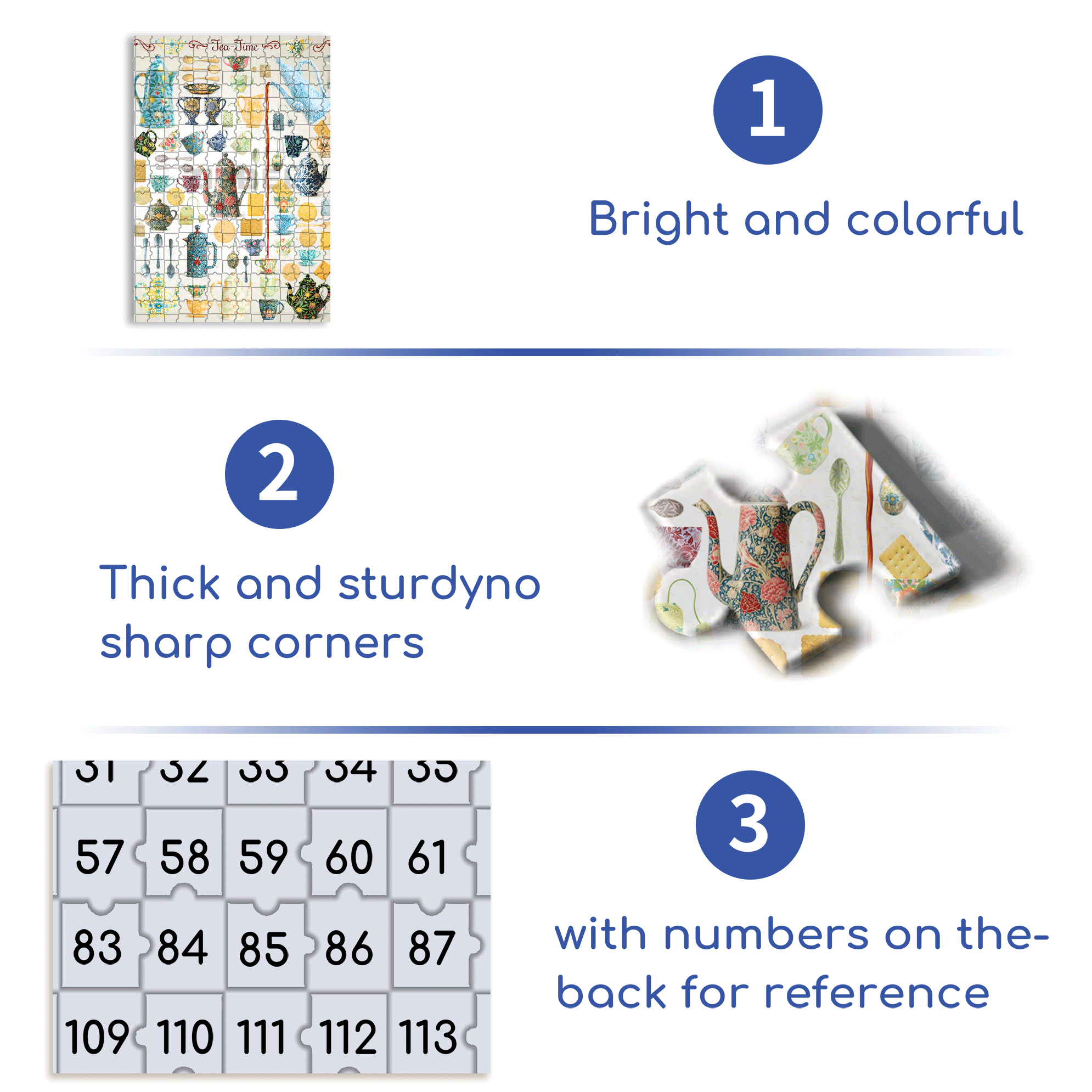 Tea Times 500pcs/1000pcs Jigsaw Puzzle, Scratch-Resistant, Interactive Family Game & Brain-Boosting DIY Decor, Perfect for Halloween, Christmas & New Year Gifts, Family Puzzle Game