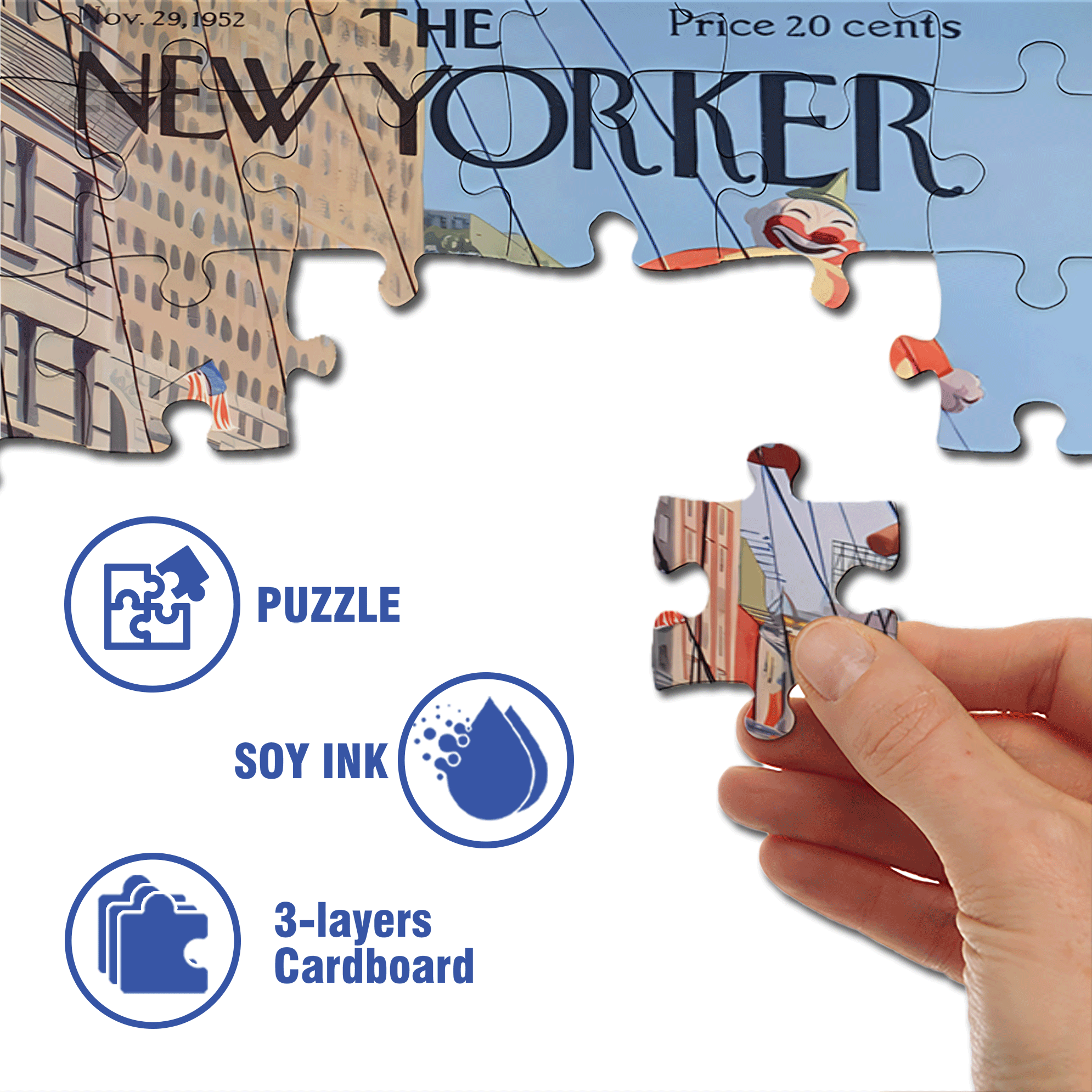 Thanksgiving Day Parade 500pcs/1000pcs Jigsaw Puzzle, Scratch-Resistant, Interactive Family Game & Brain-Boosting DIY Decor, Perfect for Halloween, Christmas & New Year Gifts, Family Puzzle Game