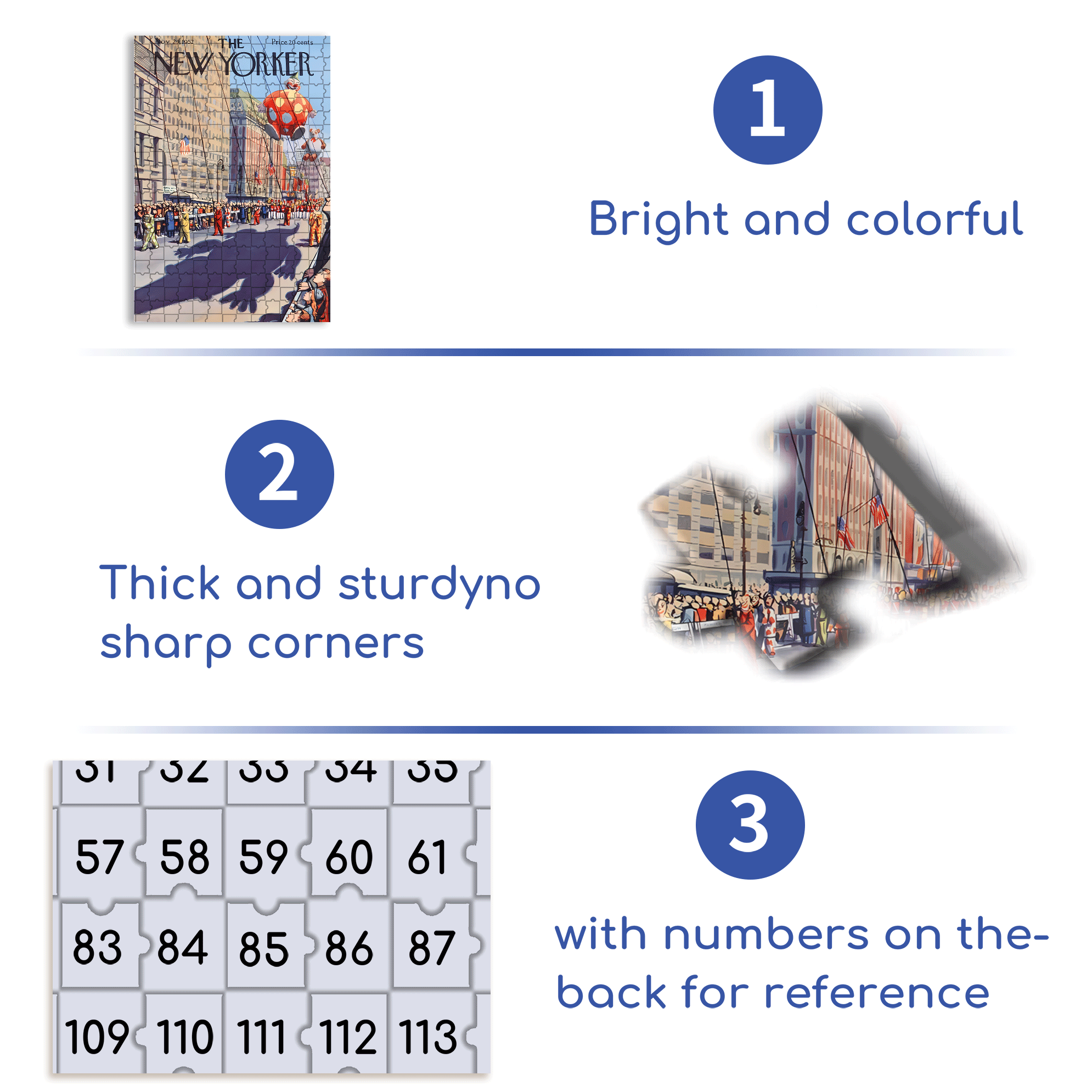 Thanksgiving Day Parade 500pcs/1000pcs Jigsaw Puzzle, Scratch-Resistant, Interactive Family Game & Brain-Boosting DIY Decor, Perfect for Halloween, Christmas & New Year Gifts, Family Puzzle Game