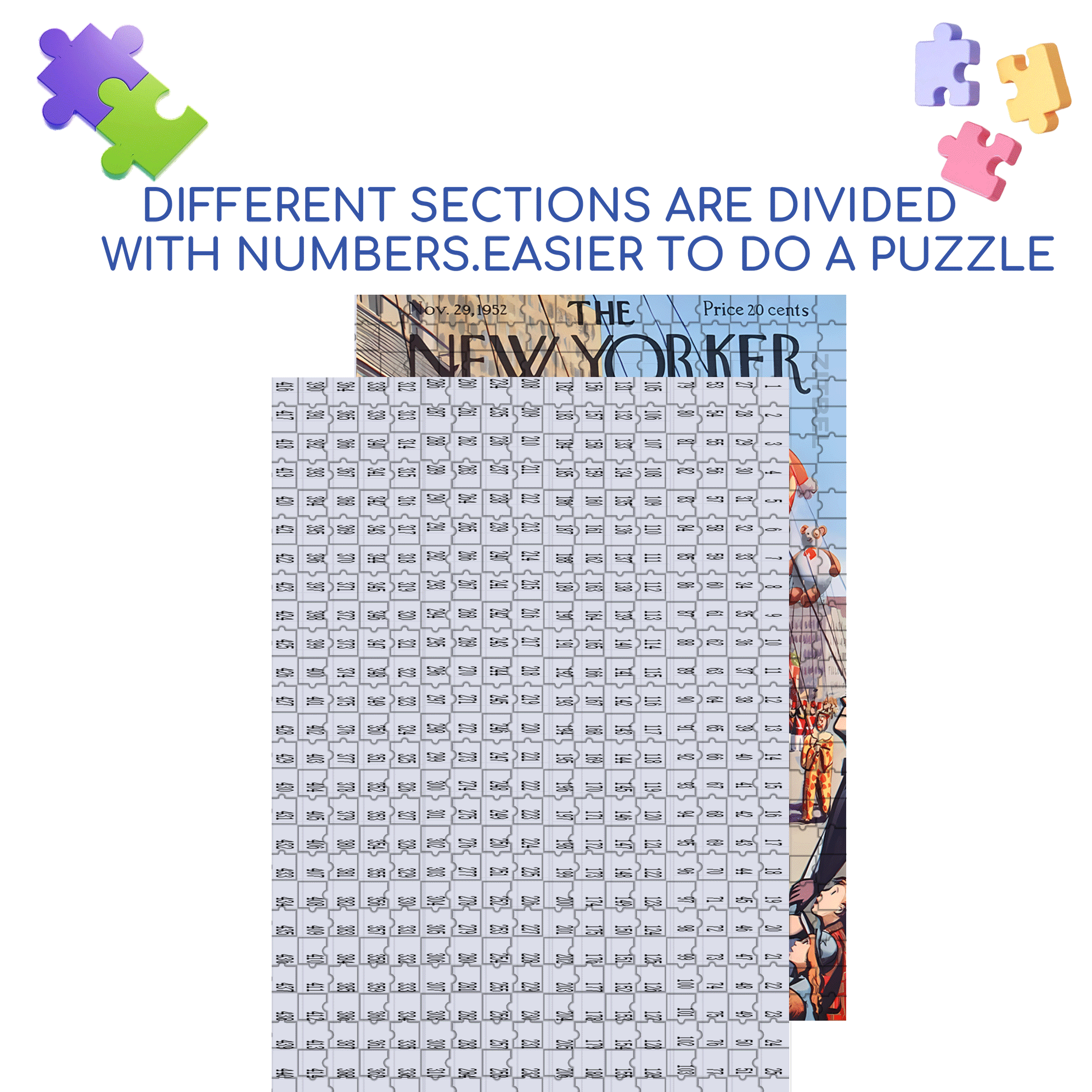 Thanksgiving Day Parade 500pcs/1000pcs Jigsaw Puzzle, Scratch-Resistant, Interactive Family Game & Brain-Boosting DIY Decor, Perfect for Halloween, Christmas & New Year Gifts, Family Puzzle Game