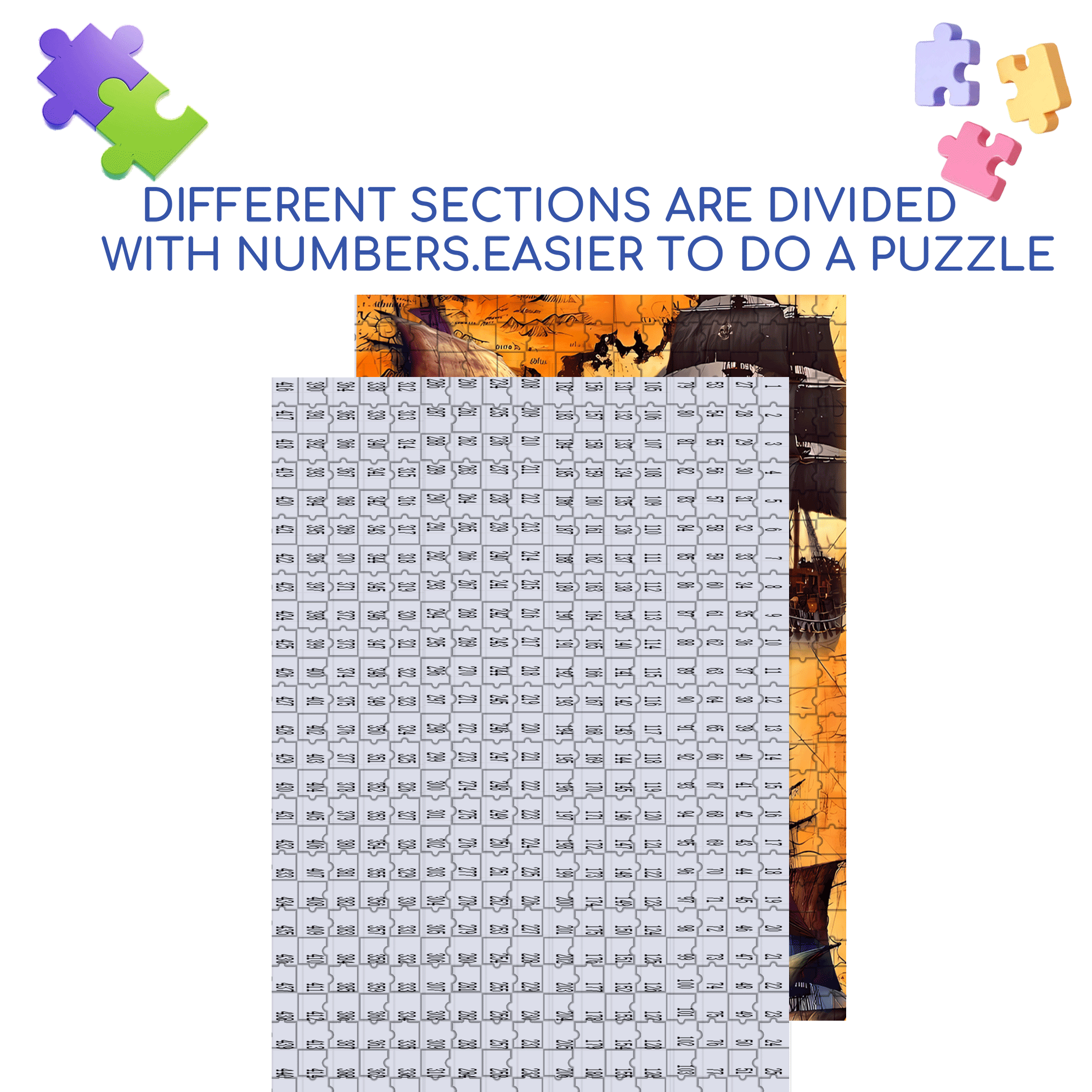 The Age of Discovery 500pcs/1000pcs Jigsaw Puzzle, Scratch-Resistant, Interactive Family Game & Brain-Boosting DIY Decor, Perfect for Halloween, Christmas & New Year Gifts, Family Puzzle Game