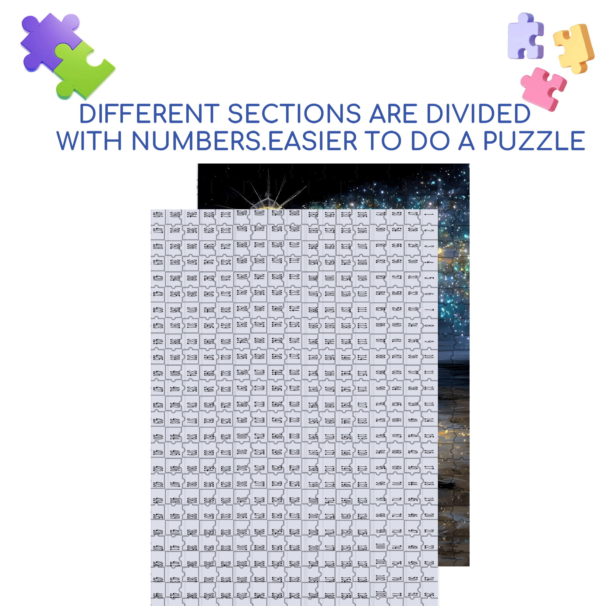 The Lighthouse And The Stargazing Cat 500pcs/1000pcs Jigsaw Puzzle, Scratch-Resistant, Interactive Family Game & Brain-Boosting DIY Decor, Perfect for Halloween, Christmas & New Year Gifts, Family Puzzle Game