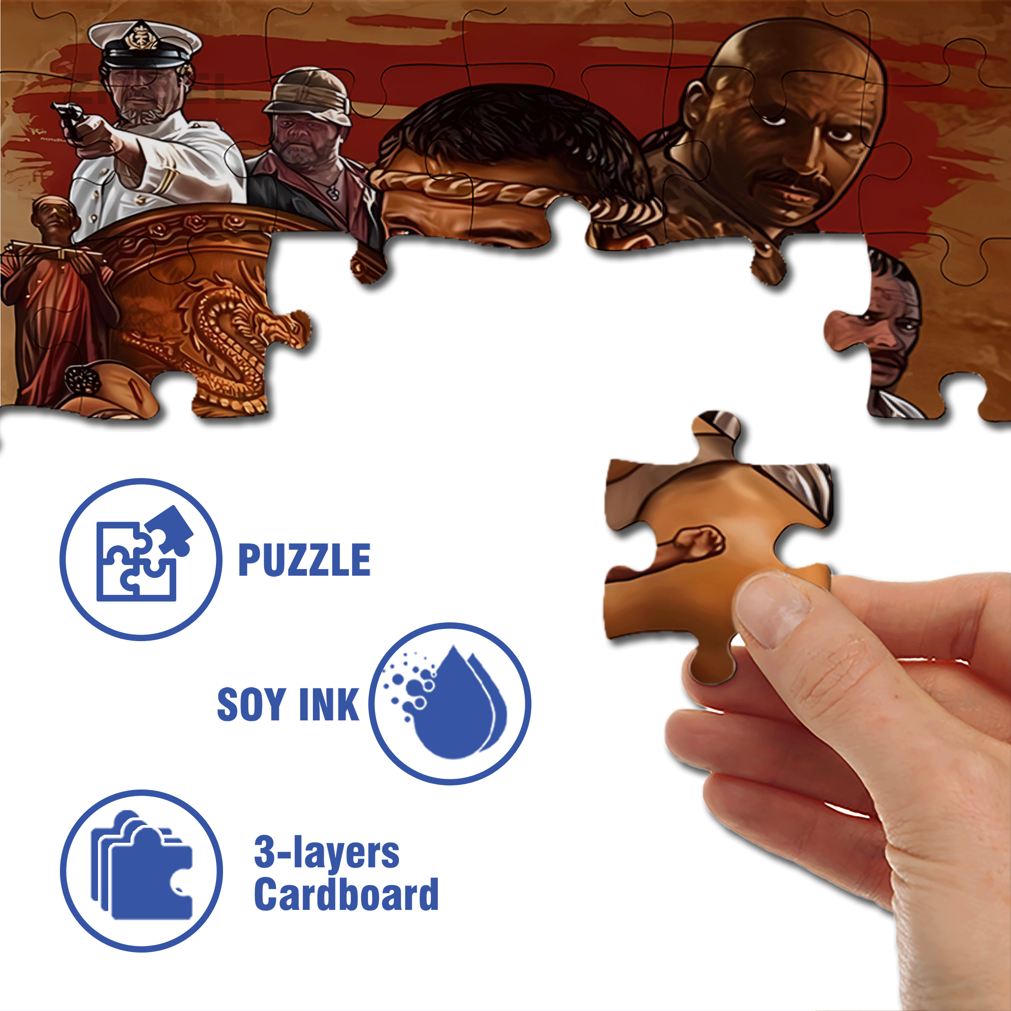 The Quest 500pcs/1000pcs Jigsaw Puzzle, Scratch-Resistant, Interactive Family Game & Brain-Boosting DIY Decor, Perfect for Halloween, Christmas & New Year Gifts, Family Puzzle Game