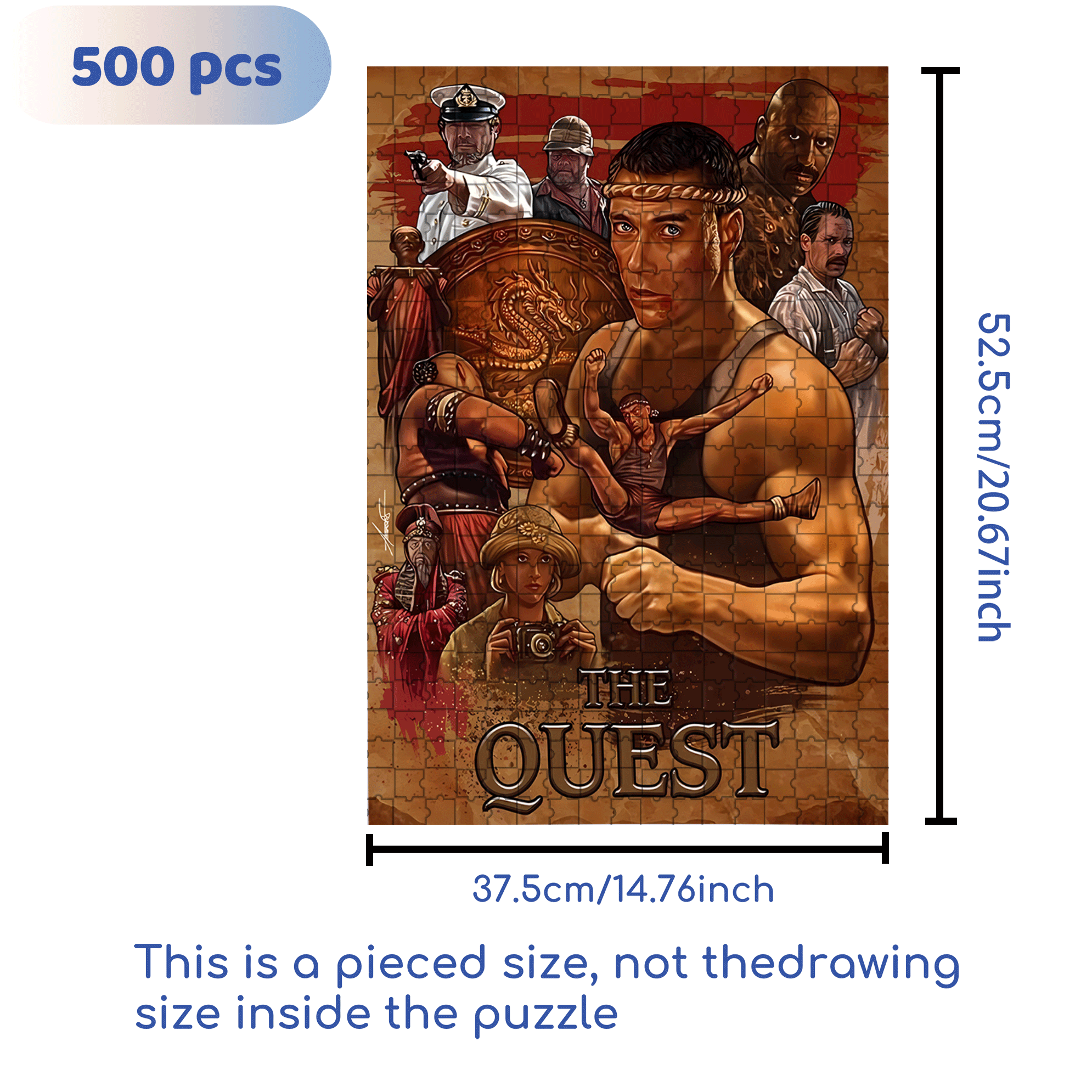 The Quest 500pcs/1000pcs Jigsaw Puzzle, Scratch-Resistant, Interactive Family Game & Brain-Boosting DIY Decor, Perfect for Halloween, Christmas & New Year Gifts, Family Puzzle Game