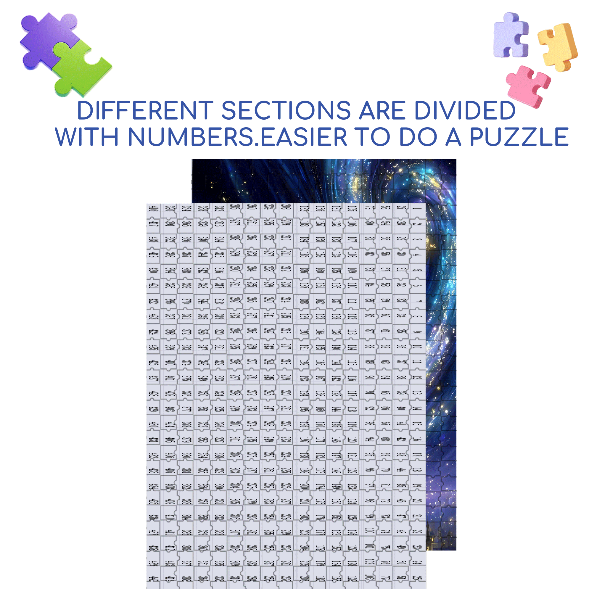 The Sleepless City Beneath The Spiral Galaxy 500pcs/1000pcs Jigsaw Puzzle, Scratch-Resistant, Interactive Family Game & Brain-Boosting DIY Decor, Perfect for Halloween, Christmas & New Year Gifts, Family Puzzle Game