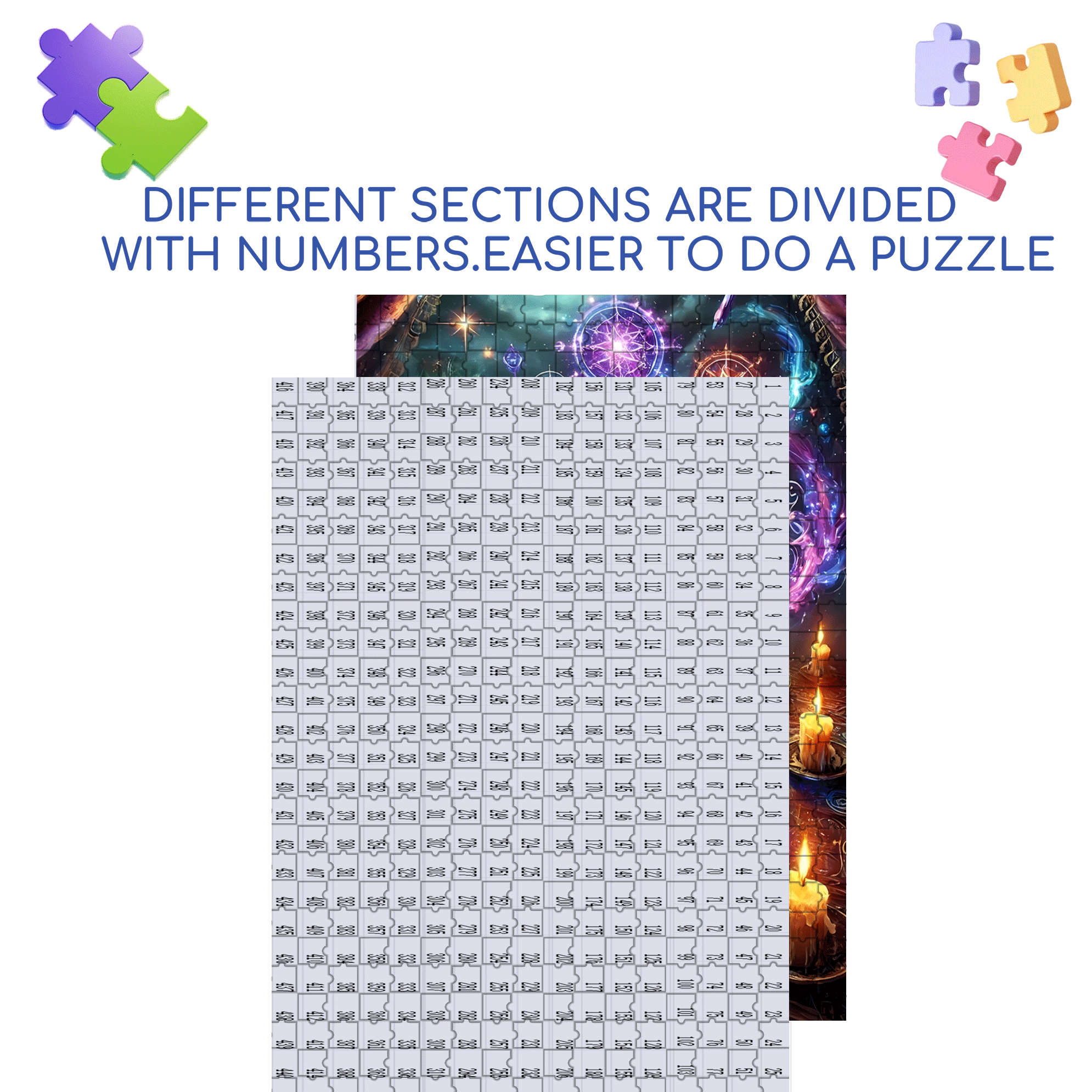The Sorcerer's Book 500pcs/1000pcs Jigsaw Puzzle, Scratch-Resistant, Interactive Family Game & Brain-Boosting DIY Decor, Perfect for Halloween, Christmas & New Year Gifts, Family Puzzle Game