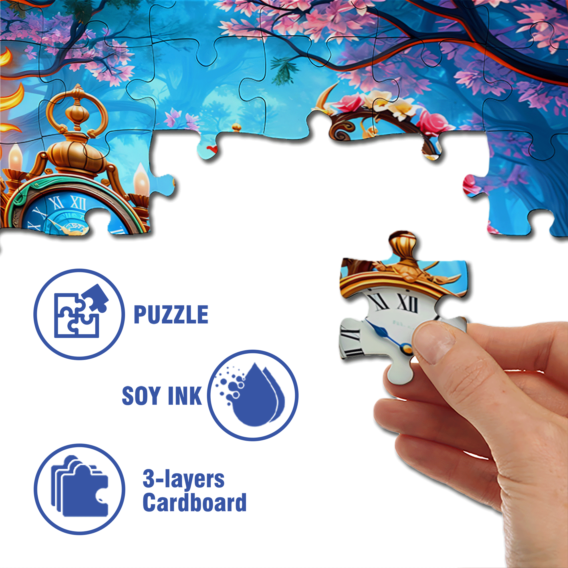 Time Controller 500pcs/1000pcs Jigsaw Puzzle, Scratch-Resistant, Interactive Family Game & Brain-Boosting DIY Decor, Perfect for Halloween, Christmas & New Year Gifts, Family Puzzle Game