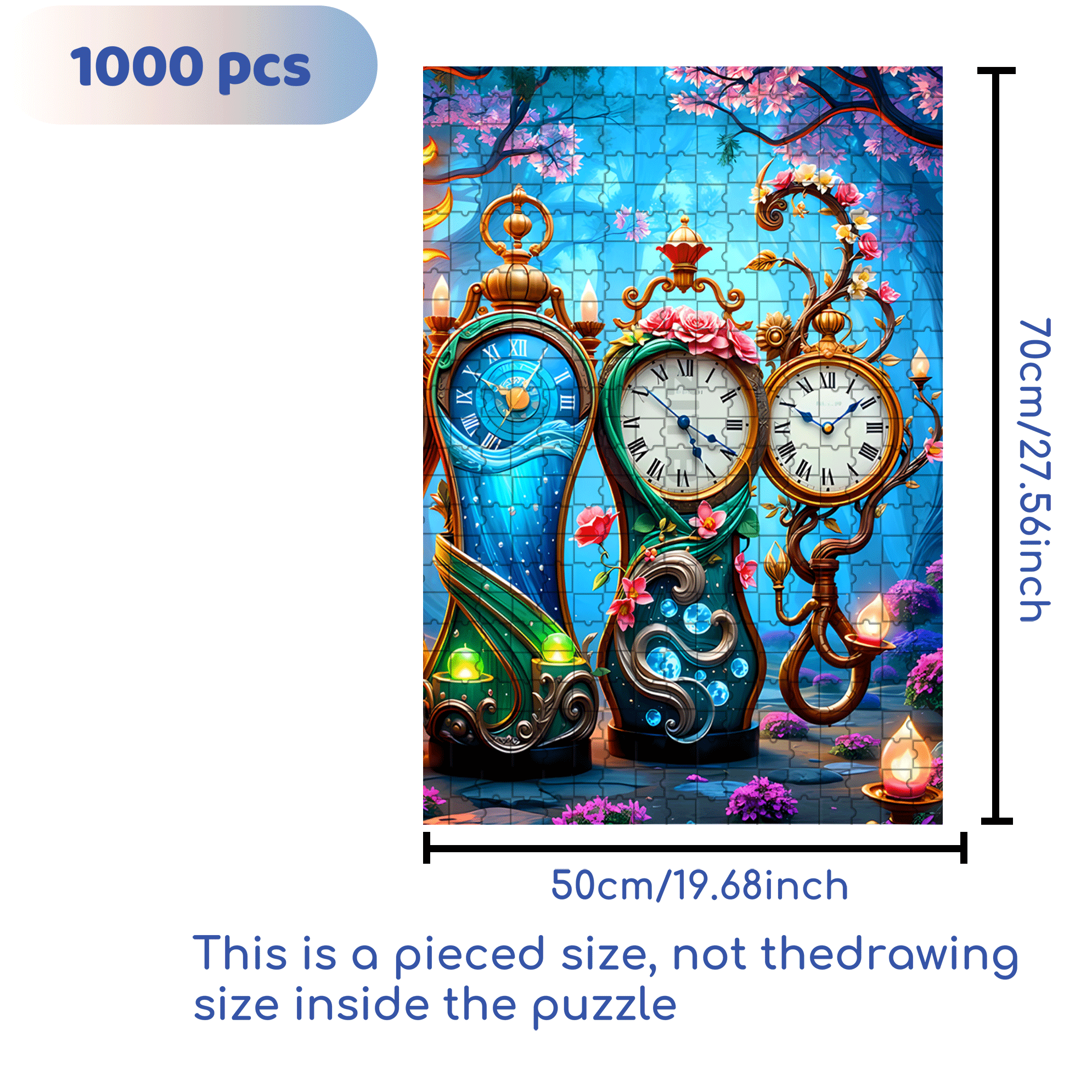 Time Controller 500pcs/1000pcs Jigsaw Puzzle, Scratch-Resistant, Interactive Family Game & Brain-Boosting DIY Decor, Perfect for Halloween, Christmas & New Year Gifts, Family Puzzle Game