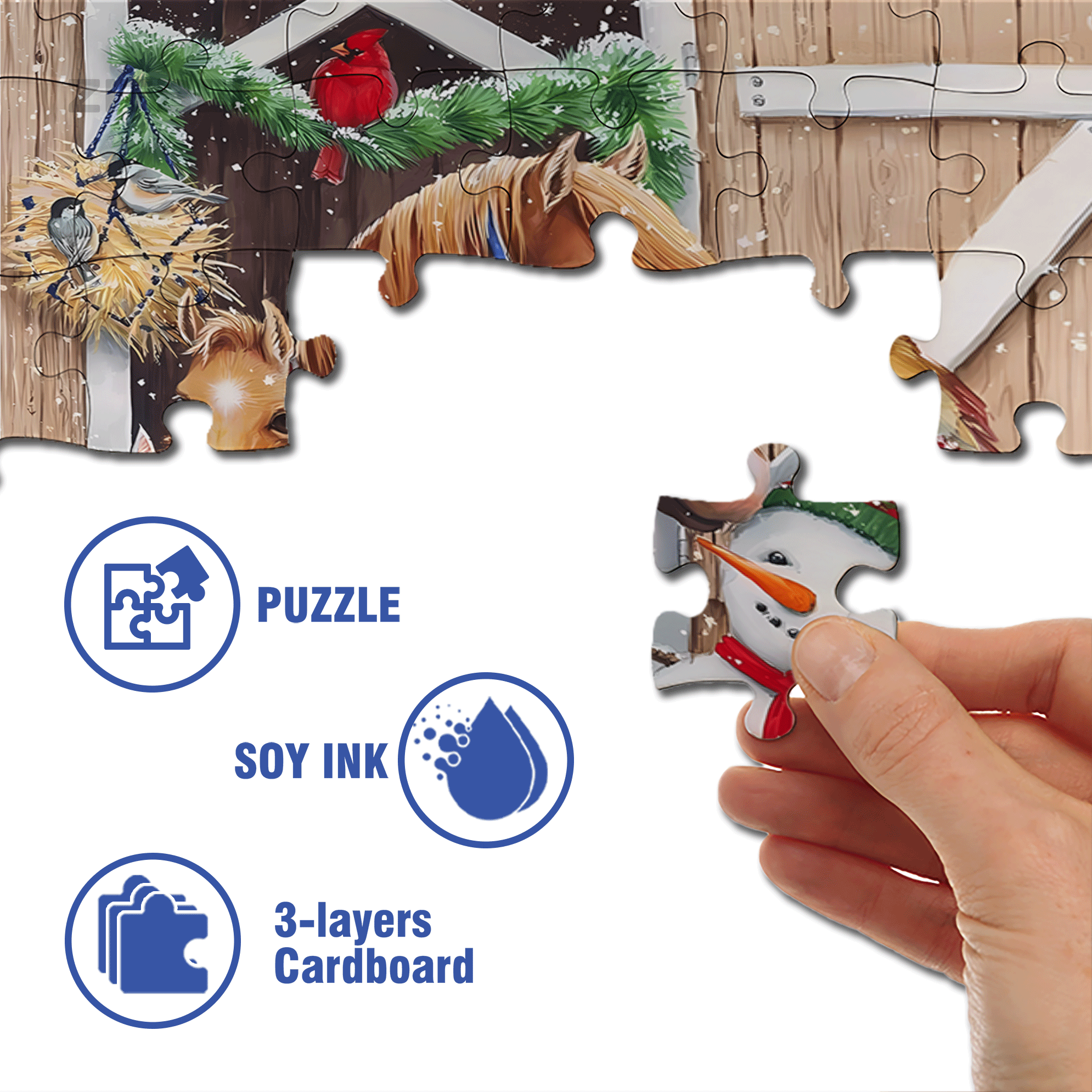 All Creatures Great 500pcs/1000pcs Jigsaw Puzzle, Scratch-Resistant, Interactive Family Game & Brain-Boosting DIY Decor, Perfect for Halloween, Christmas & New Year Gifts, Family Puzzle Game