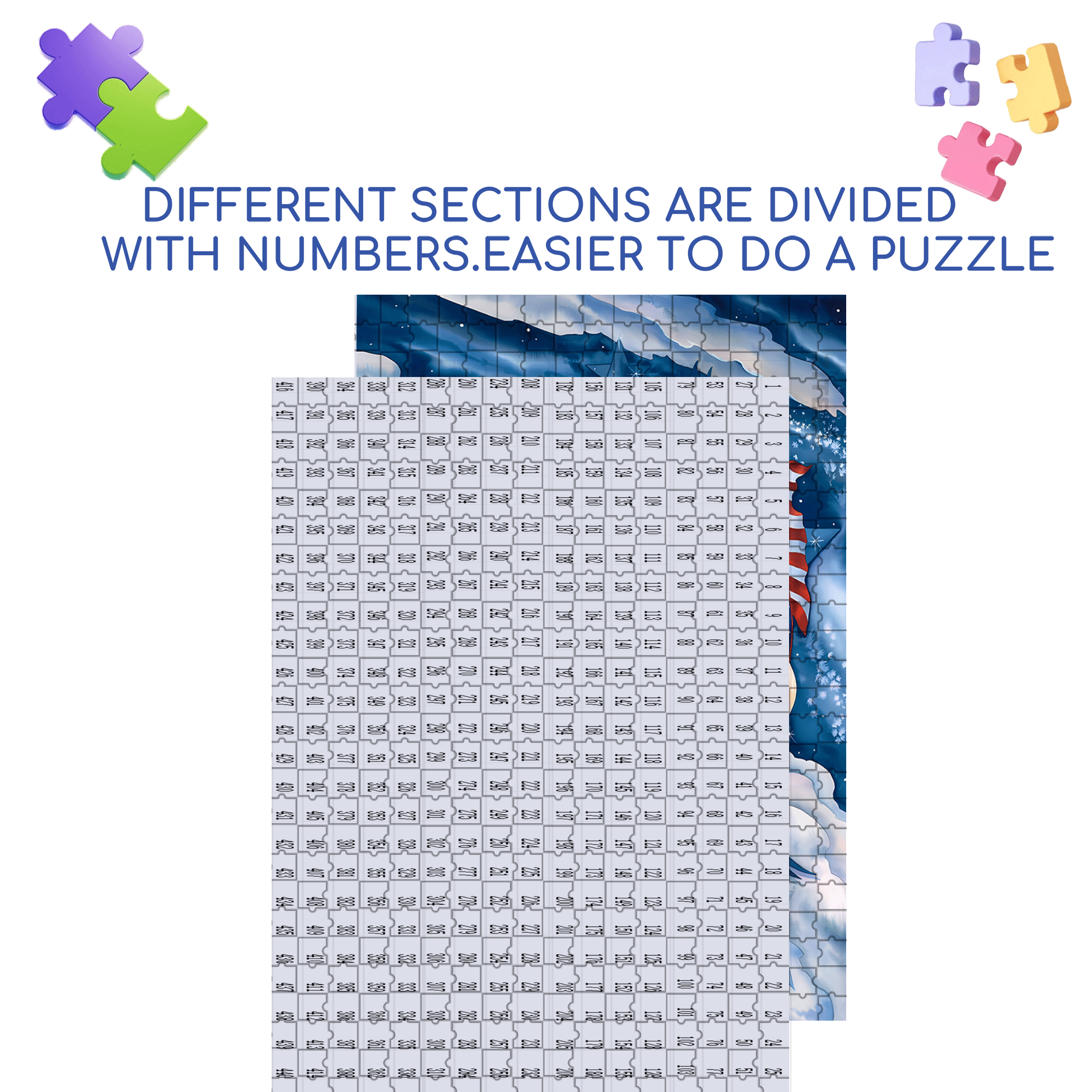 American Flag Bald Eagle Panel 500pcs/1000pcs Jigsaw Puzzle, Scratch-Resistant, Interactive Family Game & Brain-Boosting DIY Decor, Perfect for Halloween, Christmas & New Year Gifts, Family Puzzle Game