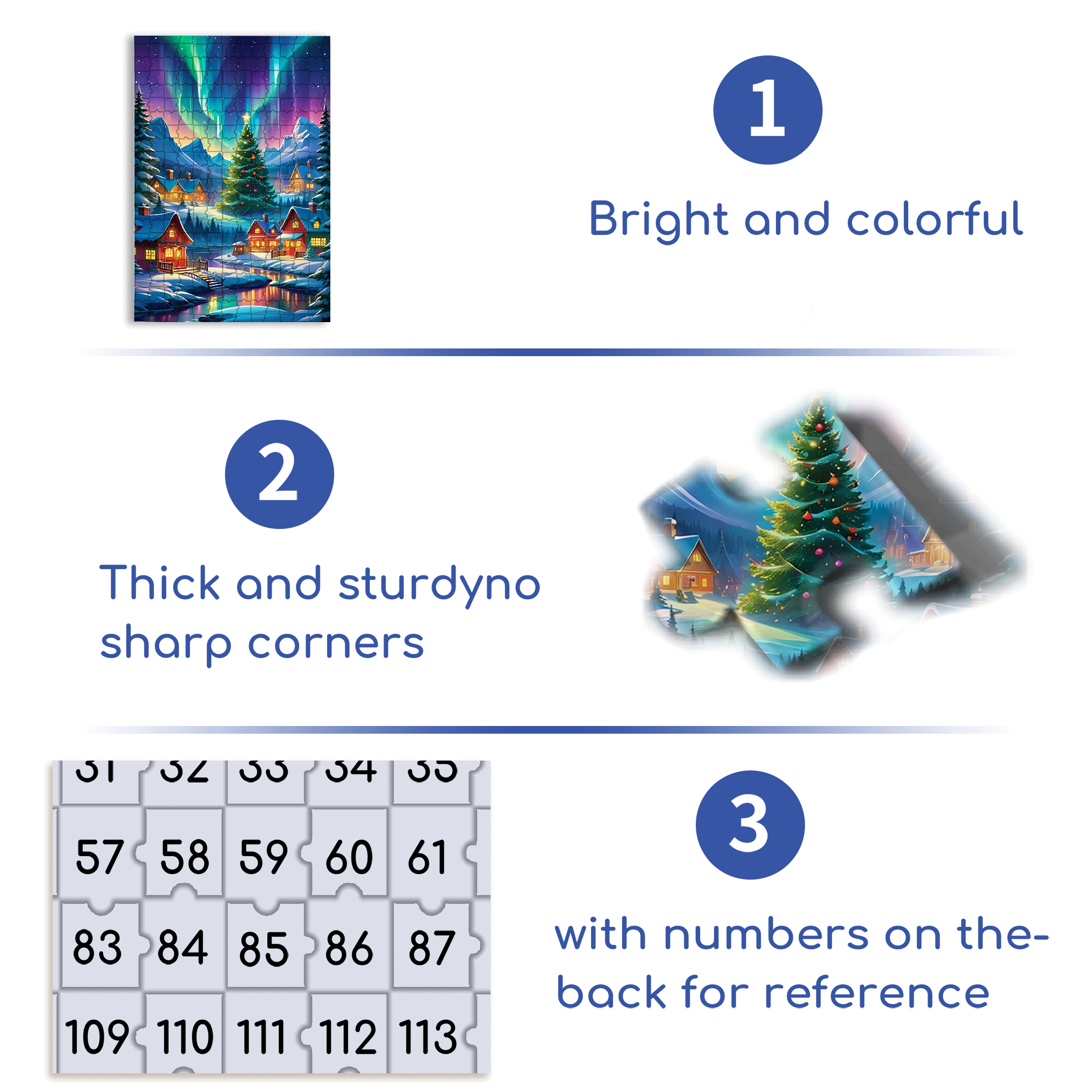 Aurora Town 500pcs/1000pcs Jigsaw Puzzle, Scratch-Resistant, Interactive Family Game & Brain-Boosting DIY Decor, Perfect for Halloween, Christmas & New Year Gifts, Family Puzzle Game