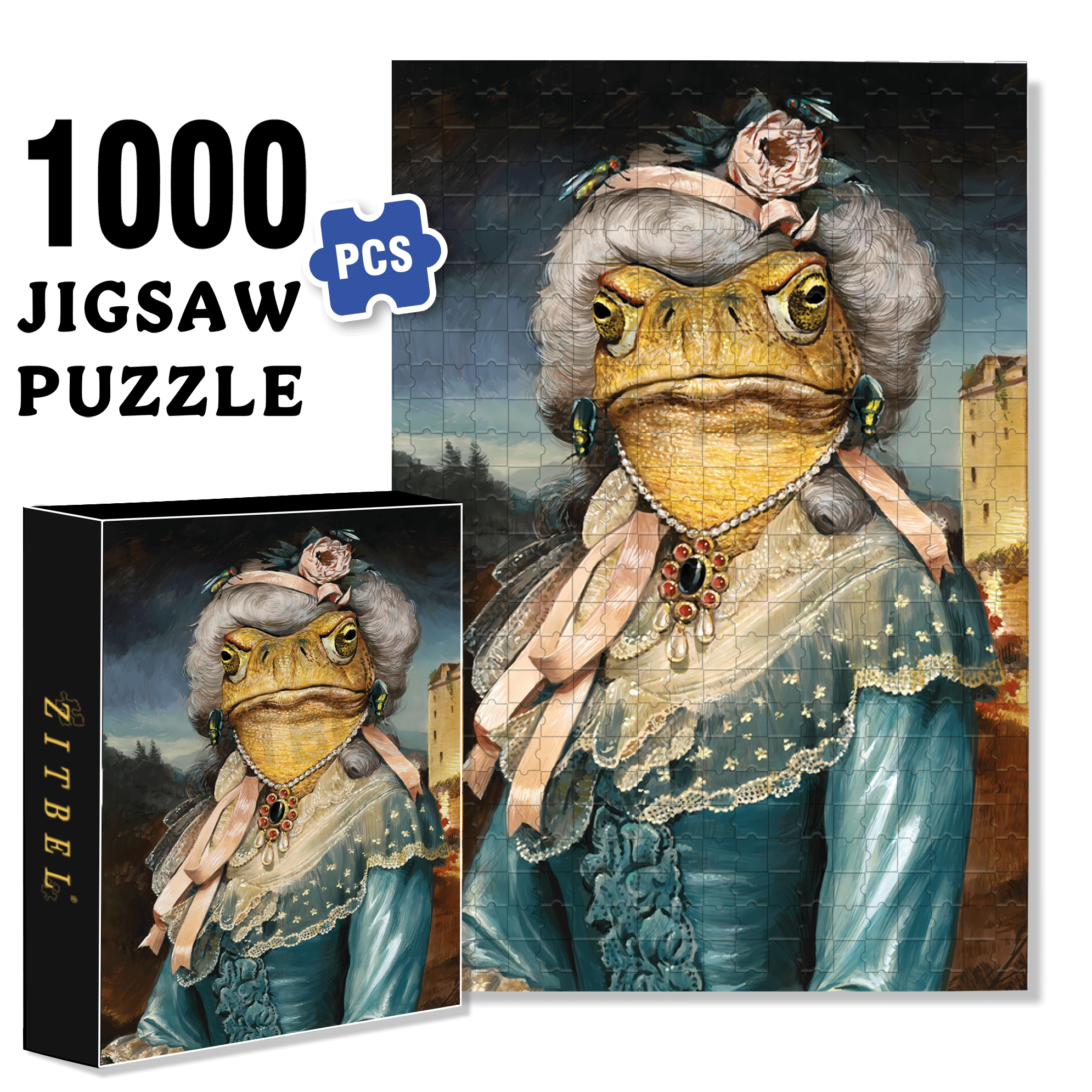 Bell of the Bog 500pcs/1000pcs Jigsaw Puzzle, Scratch-Resistant, Interactive Family Game & Brain-Boosting DIY Decor, Perfect for Halloween, Christmas & New Year Gifts, Family Puzzle Game