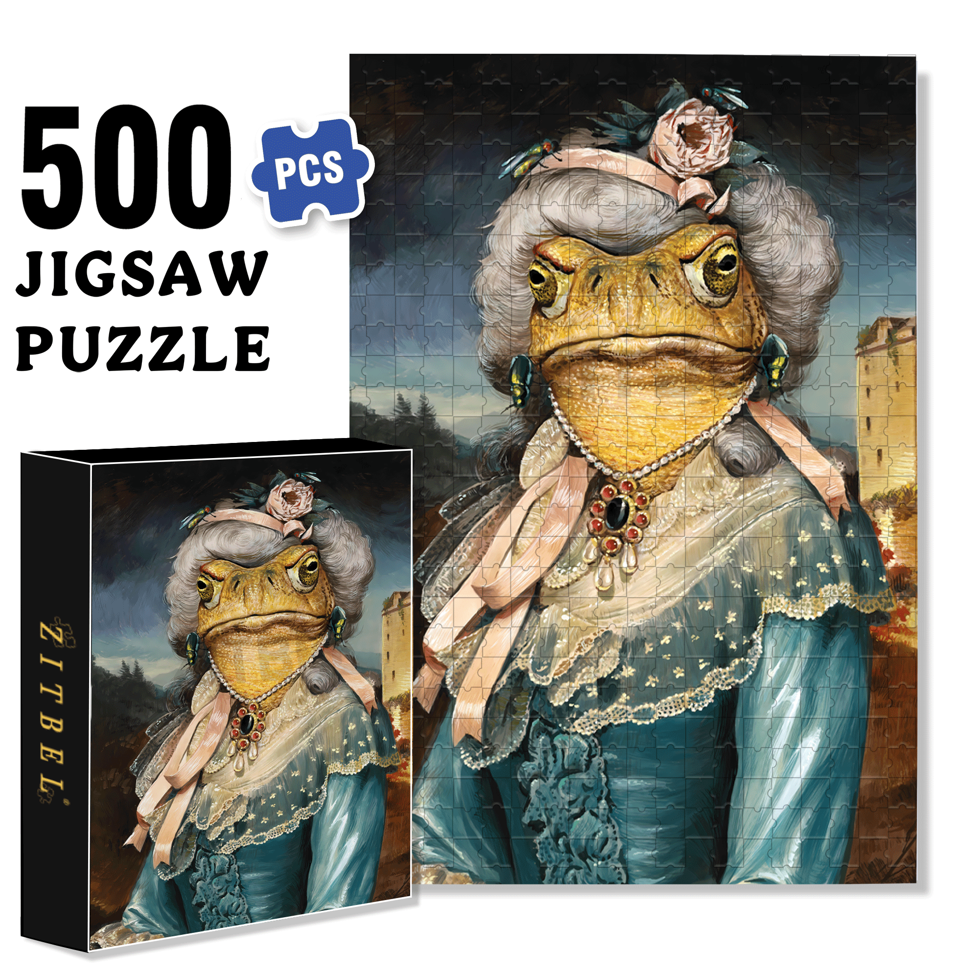 Bell of the Bog 500pcs/1000pcs Jigsaw Puzzle, Scratch-Resistant, Interactive Family Game & Brain-Boosting DIY Decor, Perfect for Halloween, Christmas & New Year Gifts, Family Puzzle Game