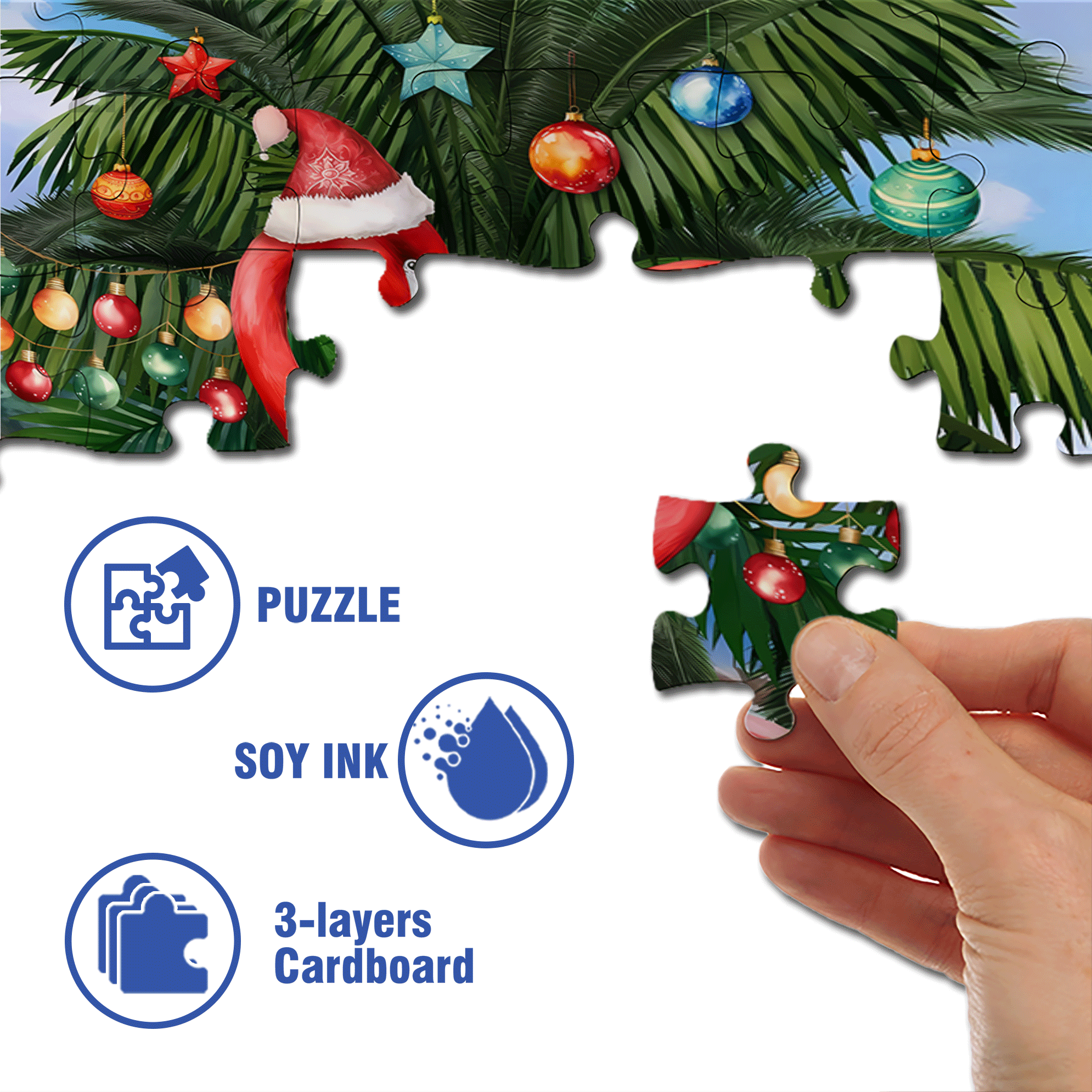 Briarwood Lane Festive Flamingos Garden 500pcs/1000pcs Jigsaw Puzzle, Scratch-Resistant, Interactive Family Game & Brain-Boosting DIY Decor, Perfect for Halloween, Christmas & New Year Gifts, Family Puzzle Game