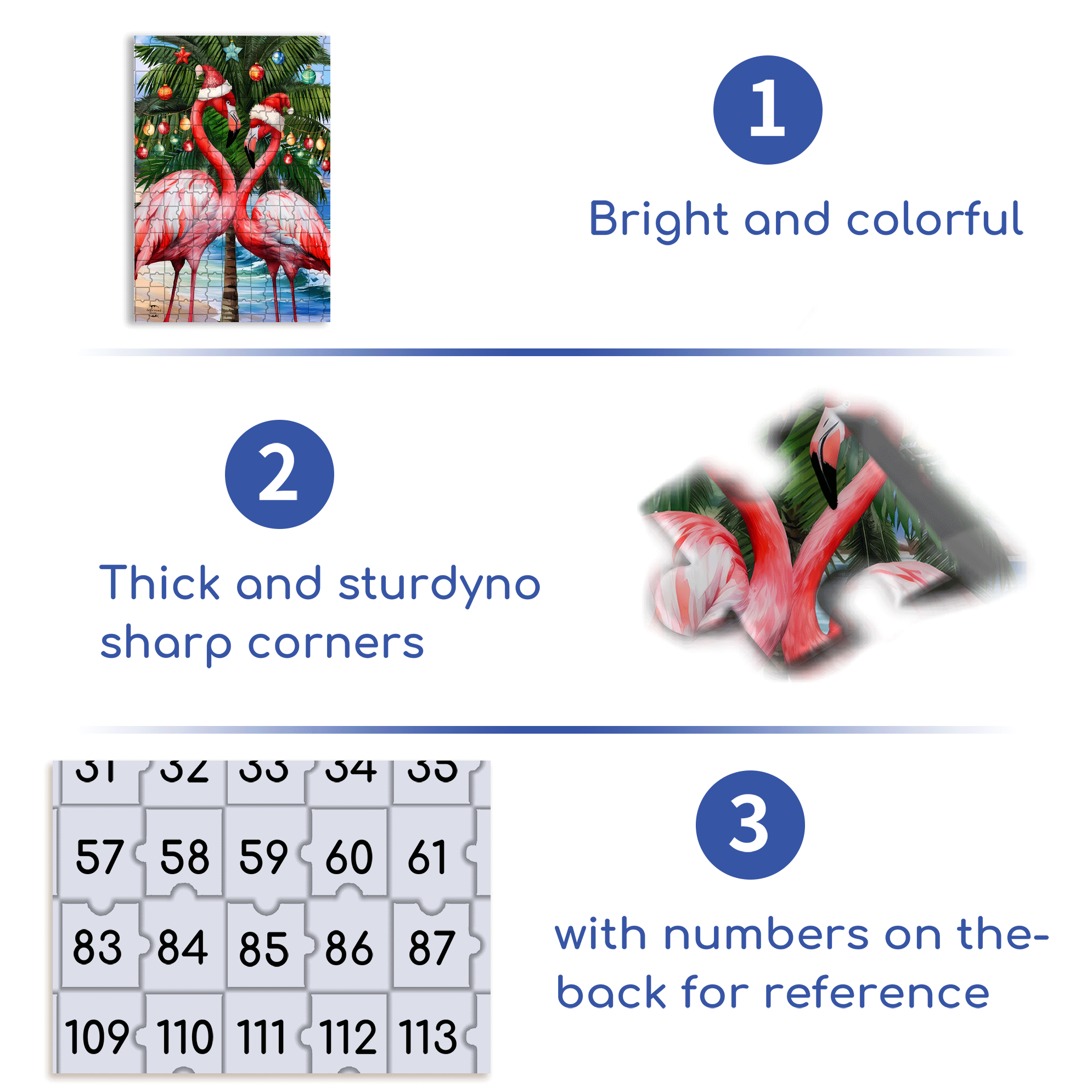 Briarwood Lane Festive Flamingos Garden 500pcs/1000pcs Jigsaw Puzzle, Scratch-Resistant, Interactive Family Game & Brain-Boosting DIY Decor, Perfect for Halloween, Christmas & New Year Gifts, Family Puzzle Game