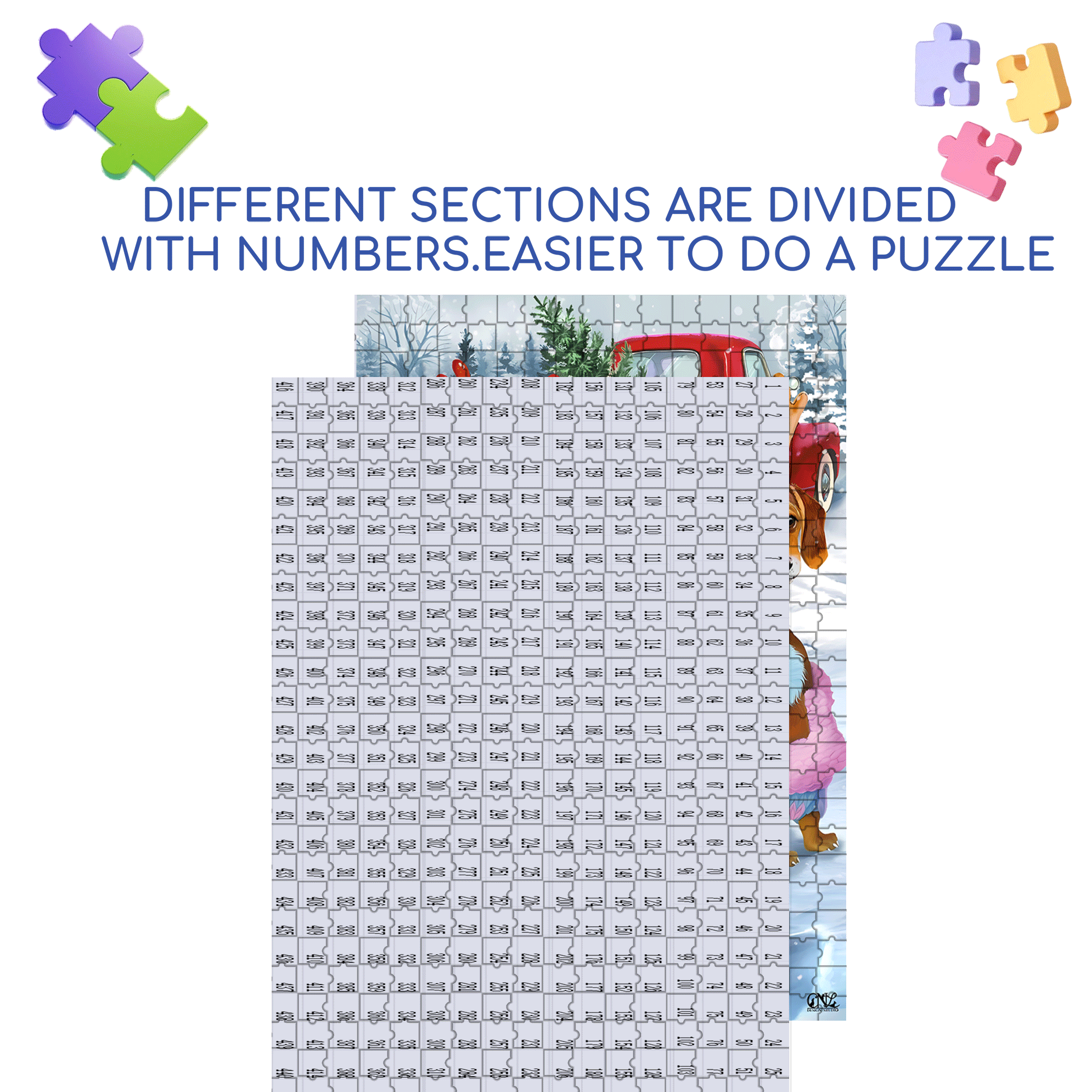 Briarwood Lane Festive Pups Garden 500pcs/1000pcs Jigsaw Puzzle, Scratch-Resistant, Interactive Family Game & Brain-Boosting DIY Decor, Perfect for Halloween, Christmas & New Year Gifts, Family Puzzle Game