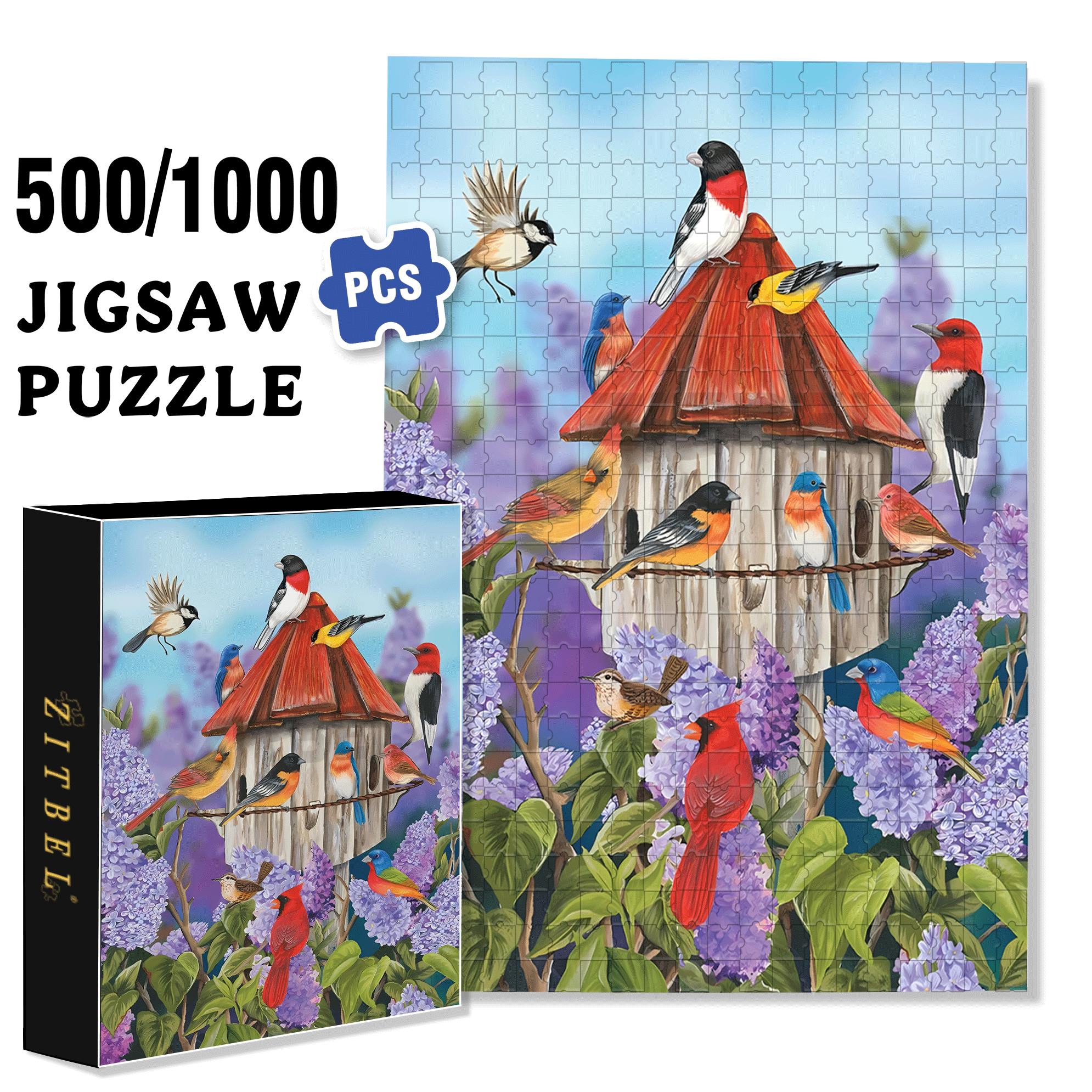 Briarwood Lane Garden 500pcs/1000pcs Jigsaw Puzzle, Scratch-Resistant, Interactive Family Game & Brain-Boosting DIY Decor, Perfect for Halloween, Christmas & New Year Gifts, Family Puzzle Game