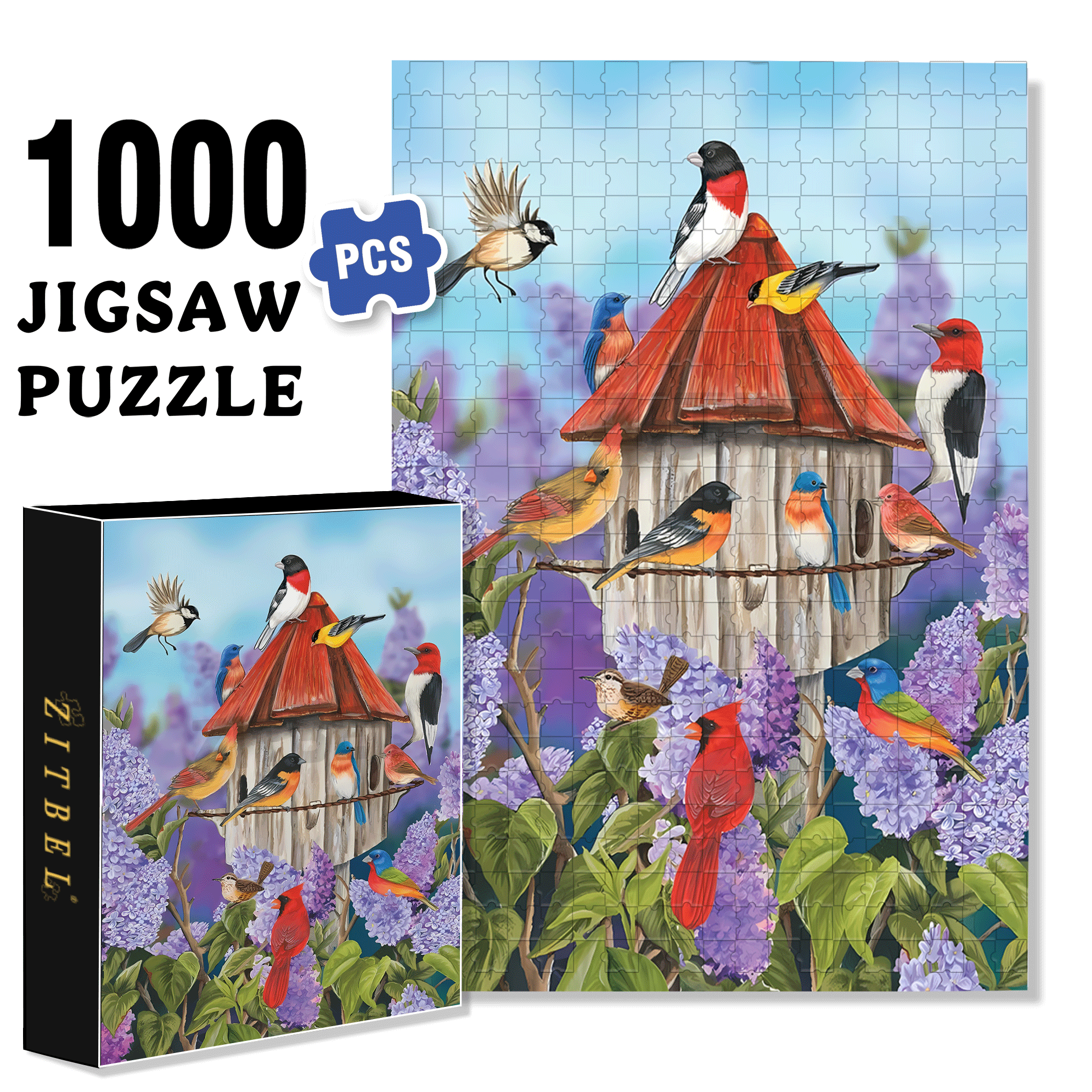 Briarwood Lane Garden 500pcs/1000pcs Jigsaw Puzzle, Scratch-Resistant, Interactive Family Game & Brain-Boosting DIY Decor, Perfect for Halloween, Christmas & New Year Gifts, Family Puzzle Game