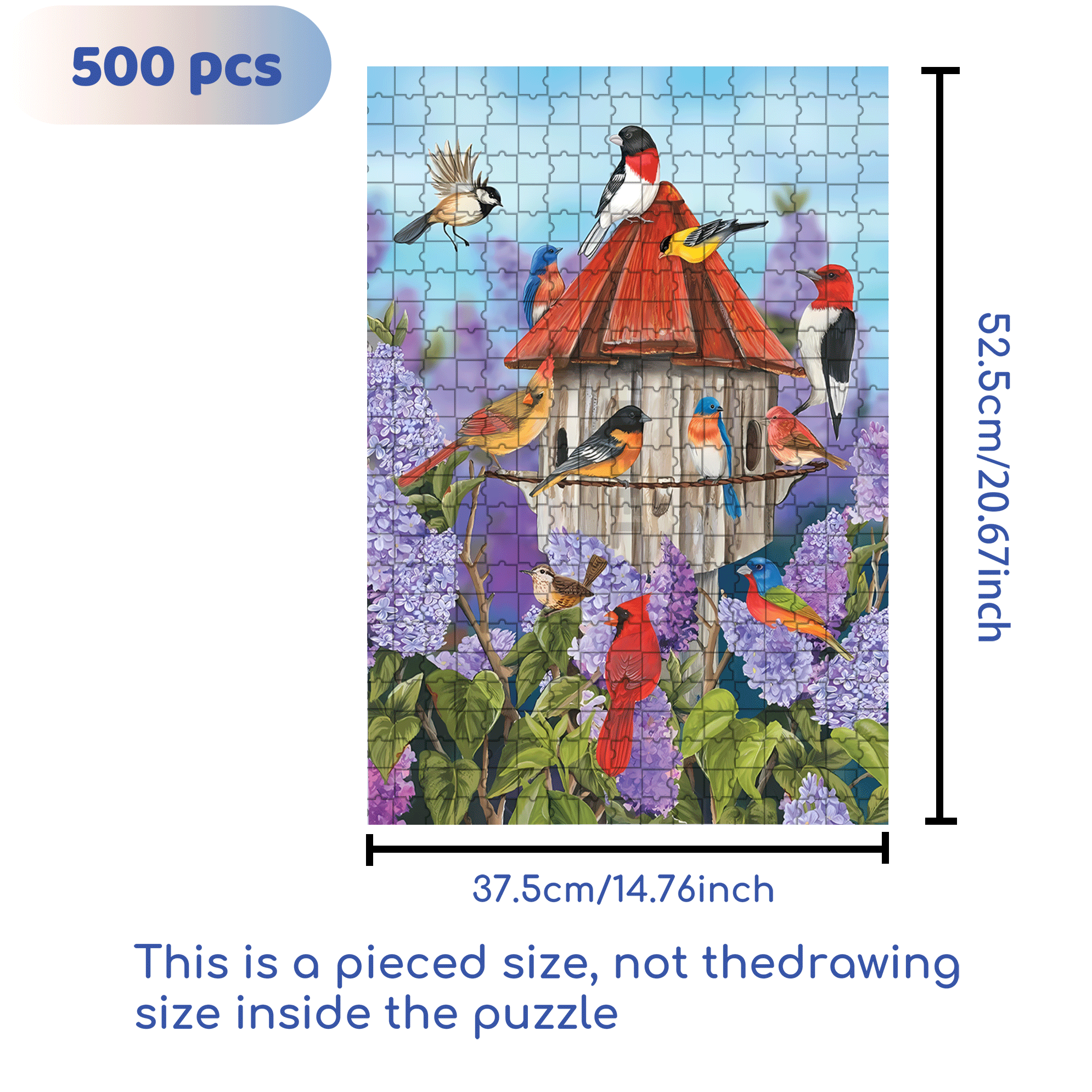 Briarwood Lane Garden 500pcs/1000pcs Jigsaw Puzzle, Scratch-Resistant, Interactive Family Game & Brain-Boosting DIY Decor, Perfect for Halloween, Christmas & New Year Gifts, Family Puzzle Game