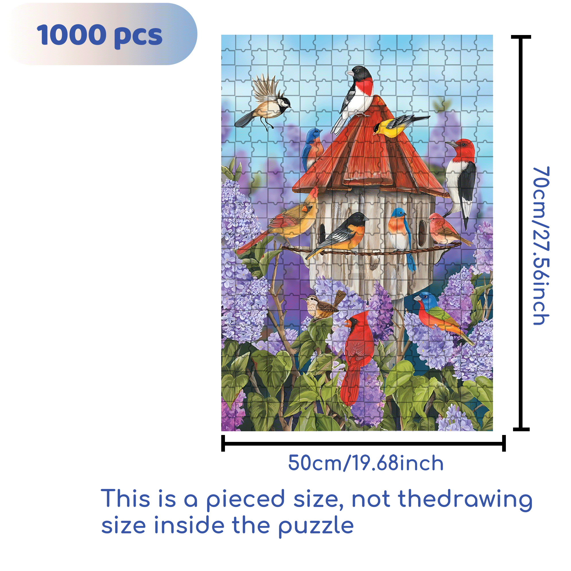 Briarwood Lane Garden 500pcs/1000pcs Jigsaw Puzzle, Scratch-Resistant, Interactive Family Game & Brain-Boosting DIY Decor, Perfect for Halloween, Christmas & New Year Gifts, Family Puzzle Game