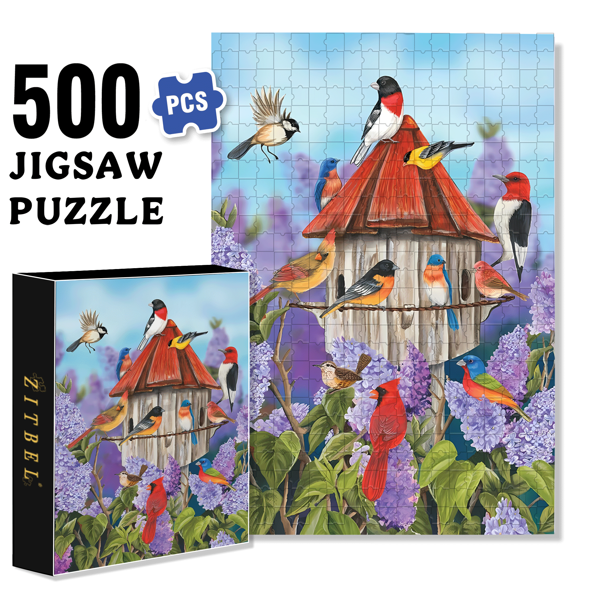 Briarwood Lane Garden 500pcs/1000pcs Jigsaw Puzzle, Scratch-Resistant, Interactive Family Game & Brain-Boosting DIY Decor, Perfect for Halloween, Christmas & New Year Gifts, Family Puzzle Game