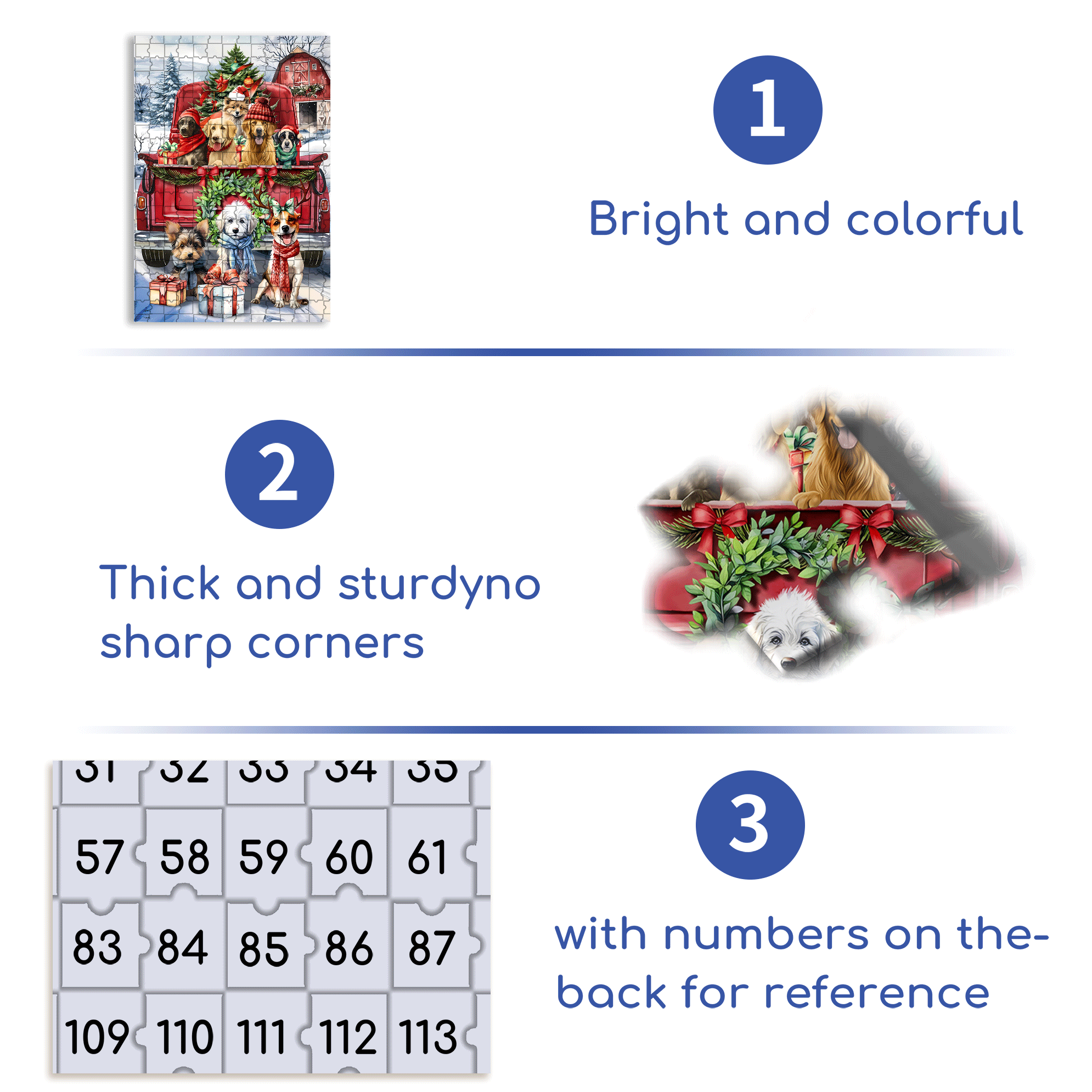 Briarwood Lane Holiday Cheer Dogs Garden 500pcs/1000pcs Jigsaw Puzzle, Scratch-Resistant, Interactive Family Game & Brain-Boosting DIY Decor, Perfect for Halloween, Christmas & New Year Gifts, Family Puzzle Game