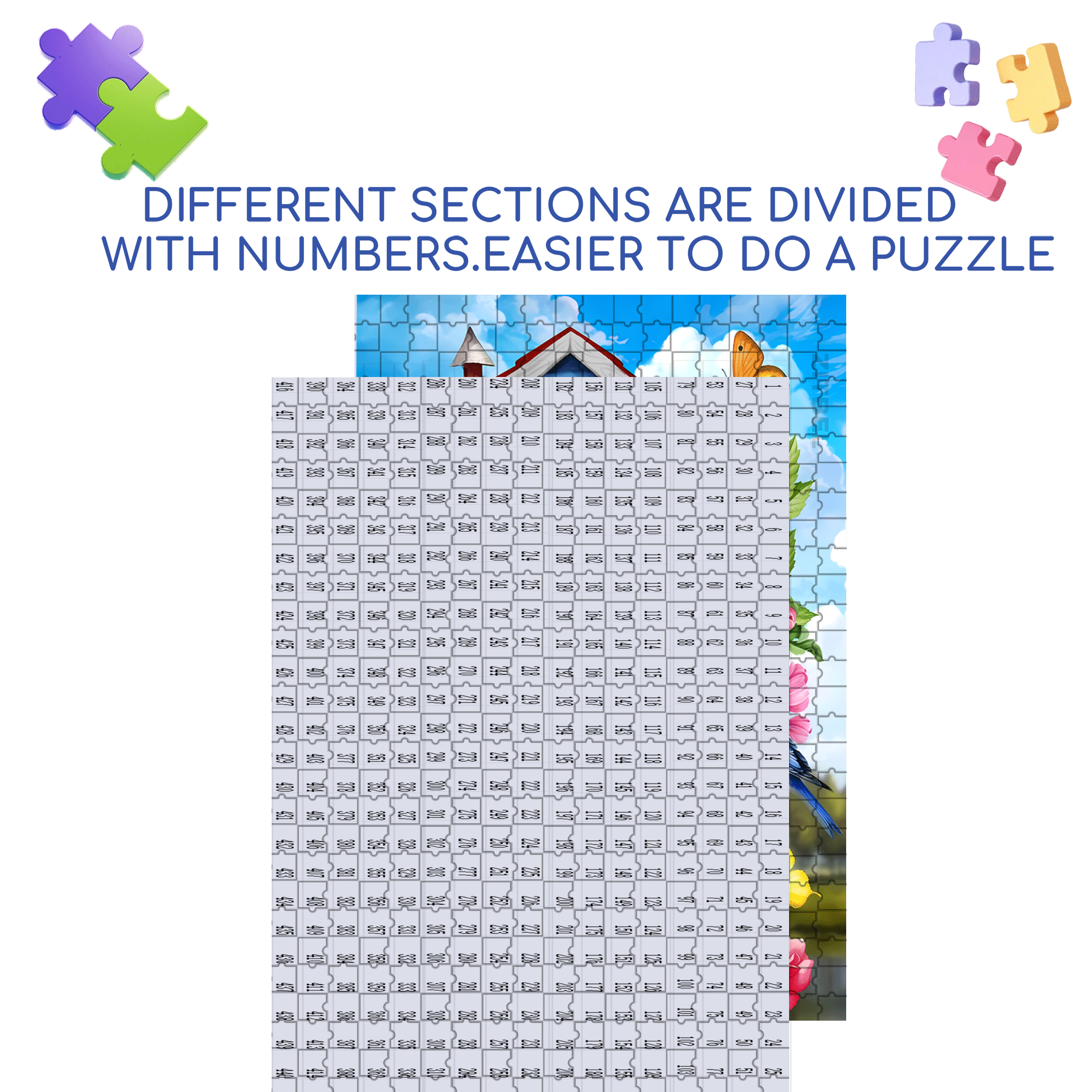 Briarwood Lane Spring Garden 500pcs/1000pcs Jigsaw Puzzle, Scratch-Resistant, Interactive Family Game & Brain-Boosting DIY Decor, Perfect for Halloween, Christmas & New Year Gifts, Family Puzzle Game