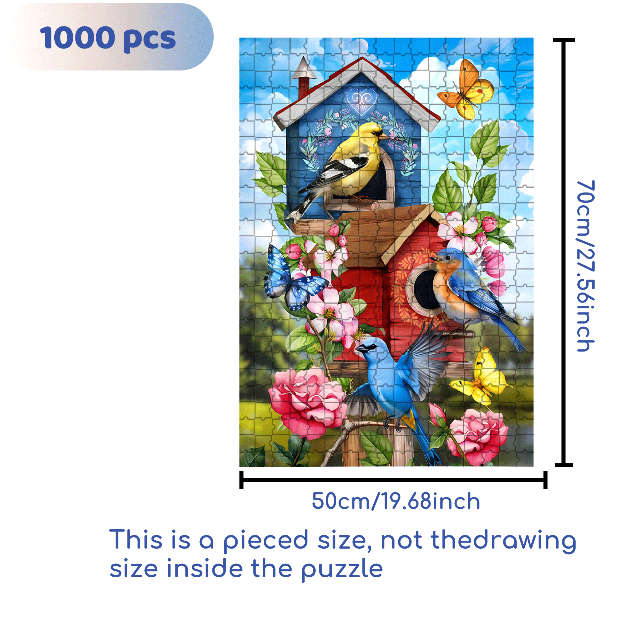 Briarwood Lane Spring Garden 500pcs/1000pcs Jigsaw Puzzle, Scratch-Resistant, Interactive Family Game & Brain-Boosting DIY Decor, Perfect for Halloween, Christmas & New Year Gifts, Family Puzzle Game