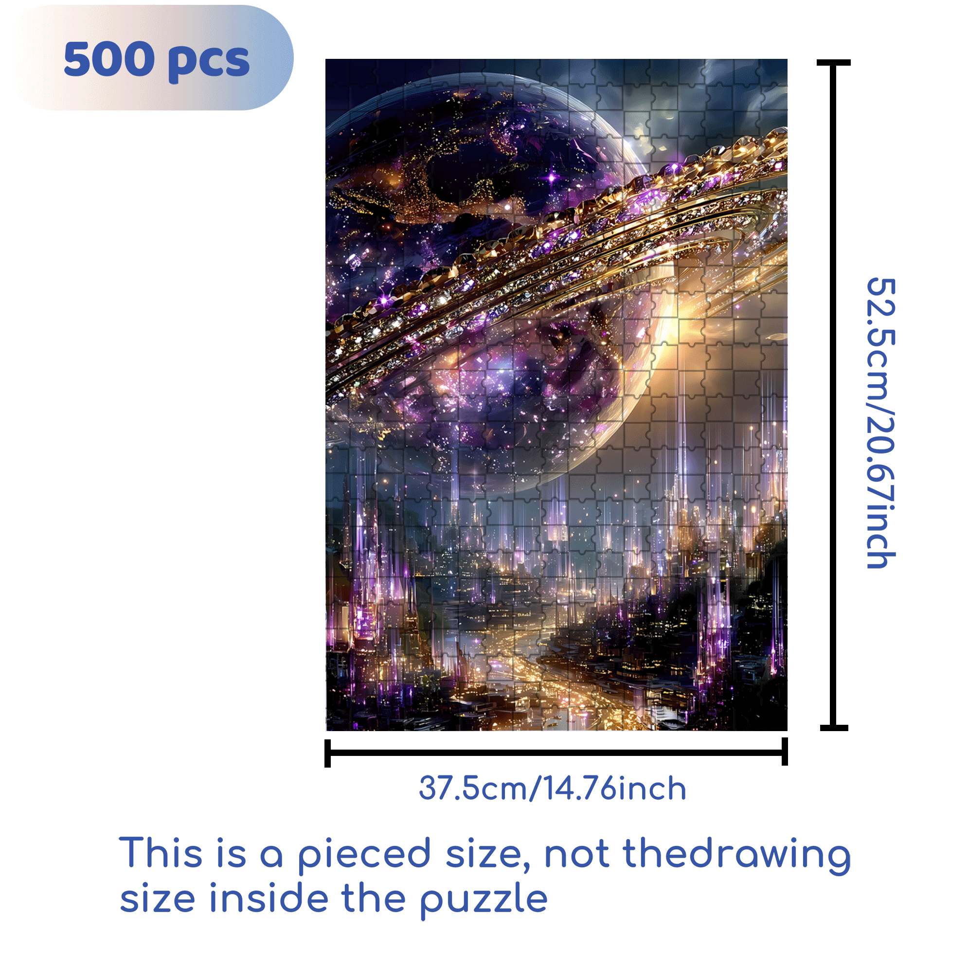 Brilliant Planet 500pcs/1000pcs Jigsaw Puzzle, Scratch-Resistant, Interactive Family Game & Brain-Boosting DIY Decor, Perfect for Halloween, Christmas & New Year Gifts, Family Puzzle Game