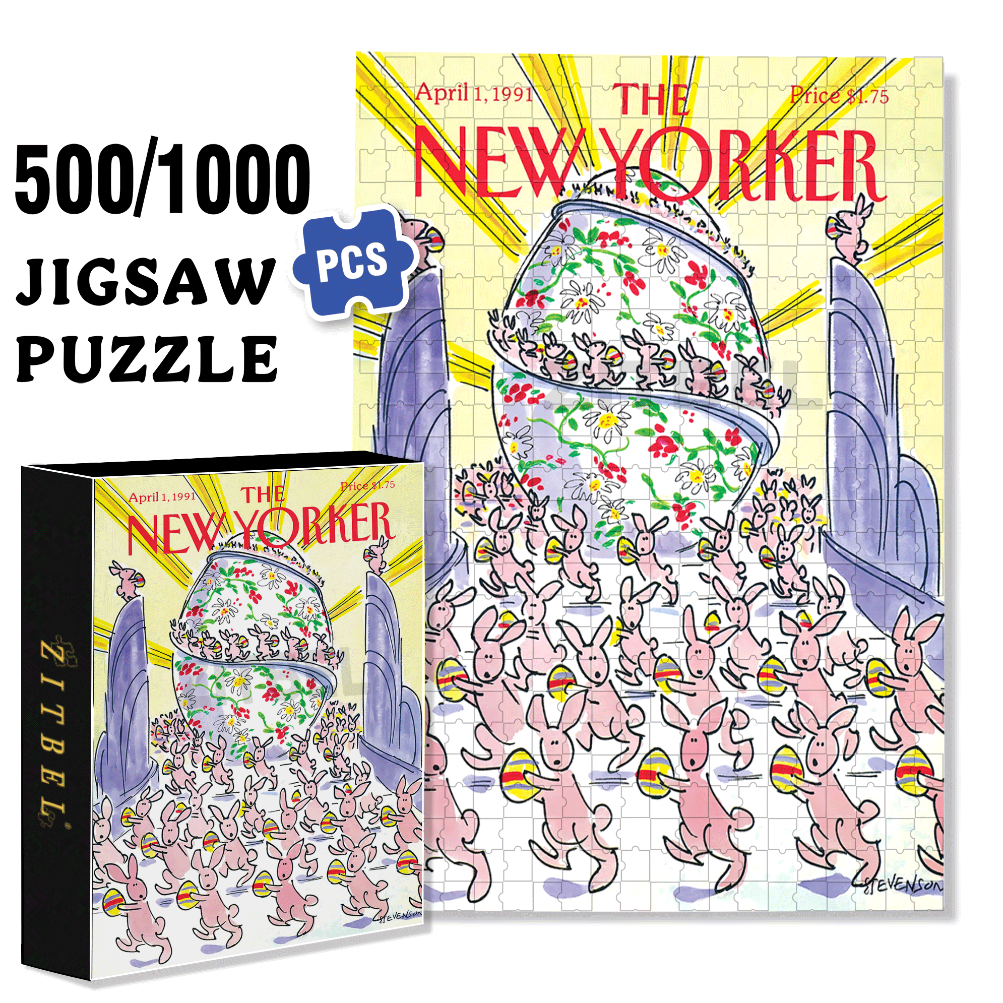 Bunny Brigade 500pcs/1000pcs Jigsaw Puzzle, Scratch-Resistant, Interactive Family Game & Brain-Boosting DIY Decor, Perfect for Halloween, Christmas & New Year Gifts, Family Puzzle Game