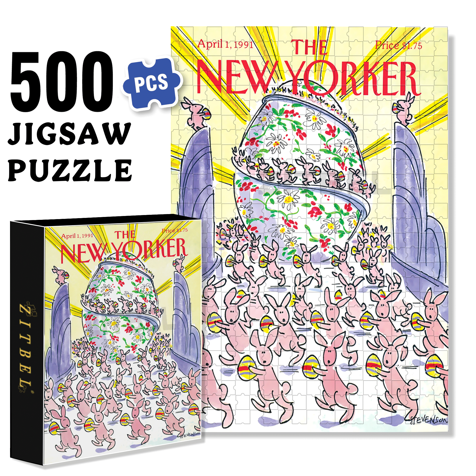 Bunny Brigade 500pcs/1000pcs Jigsaw Puzzle, Scratch-Resistant, Interactive Family Game & Brain-Boosting DIY Decor, Perfect for Halloween, Christmas & New Year Gifts, Family Puzzle Game