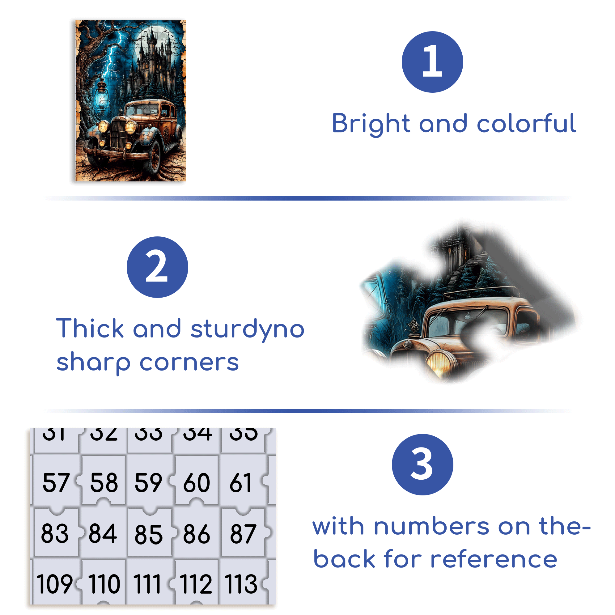 Castle Exploration 500pcs/1000pcs Jigsaw Puzzle, Scratch-Resistant, Interactive Family Game & Brain-Boosting DIY Decor, Perfect for Halloween, Christmas & New Year Gifts, Family Puzzle Game