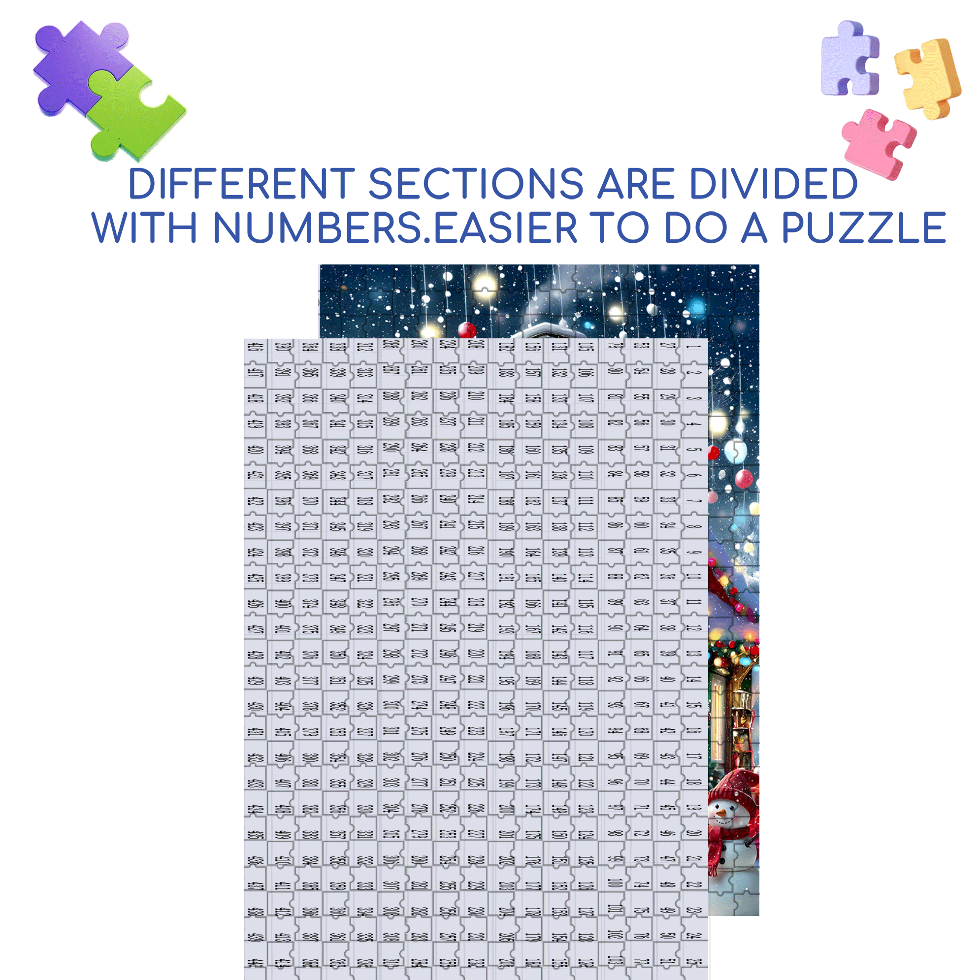Christmas Snow House & Santa 500pcs/1000pcs Jigsaw Puzzle, Scratch-Resistant, Interactive Family Game & Brain-Boosting DIY Decor, Perfect for Halloween, Christmas & New Year Gifts, Family Puzzle Game