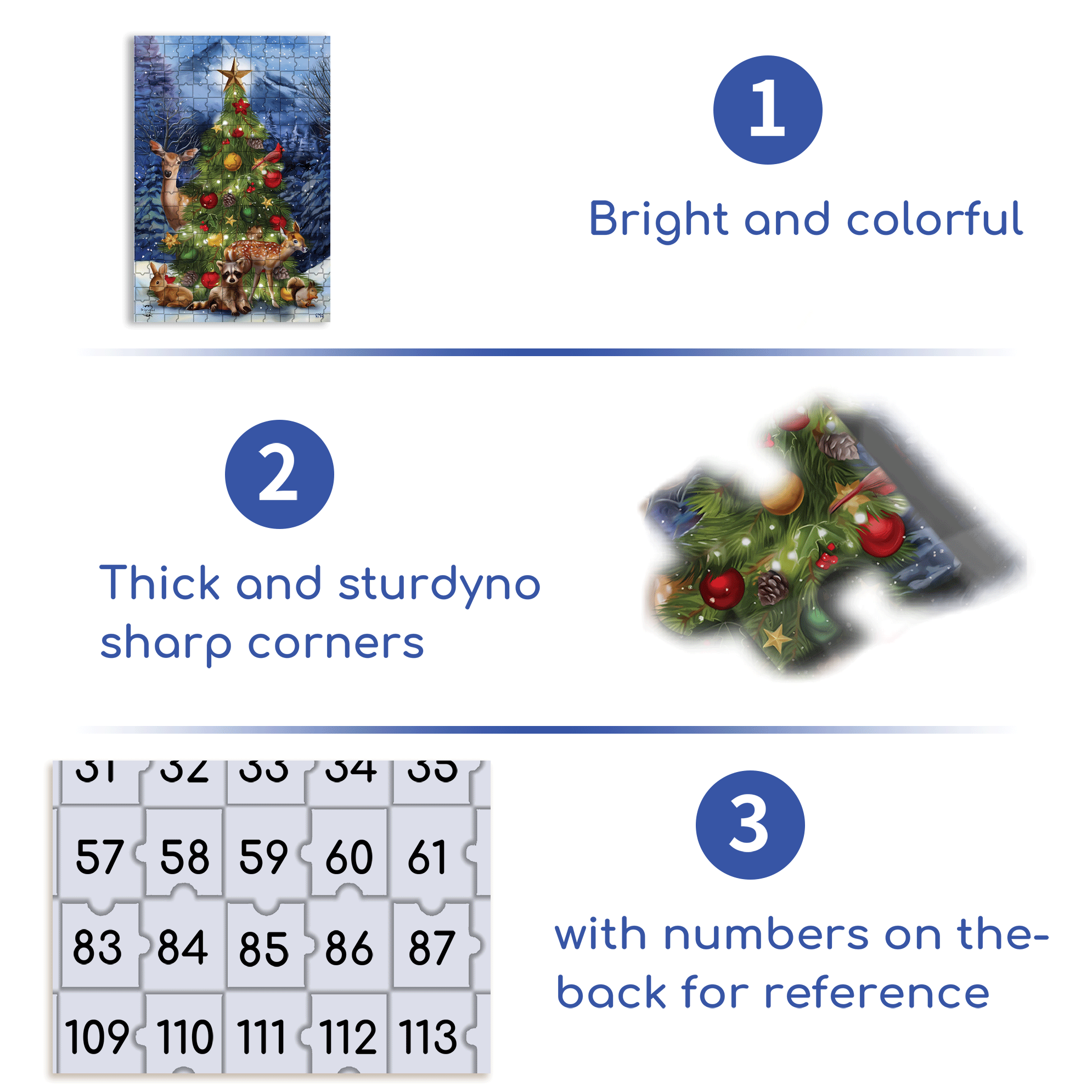 Christmas Tree Friends Garden 500pcs/1000pcs Jigsaw Puzzle, Scratch-Resistant, Interactive Family Game & Brain-Boosting DIY Decor, Perfect for Halloween, Christmas & New Year Gifts, Family Puzzle Game