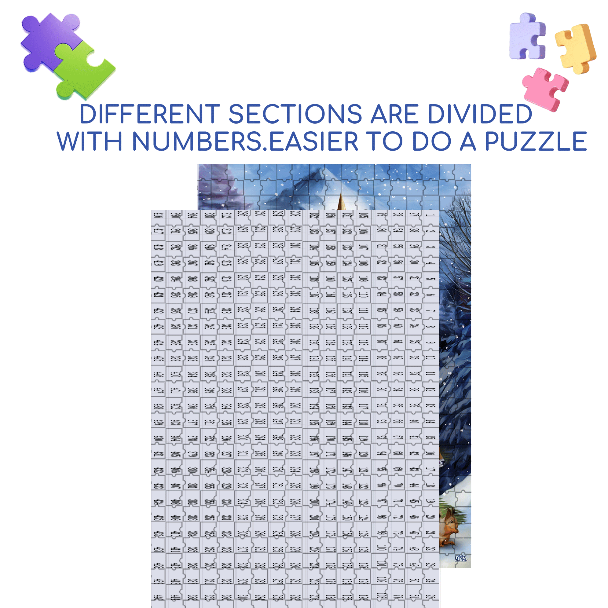 Christmas Tree Friends Garden 500pcs/1000pcs Jigsaw Puzzle, Scratch-Resistant, Interactive Family Game & Brain-Boosting DIY Decor, Perfect for Halloween, Christmas & New Year Gifts, Family Puzzle Game