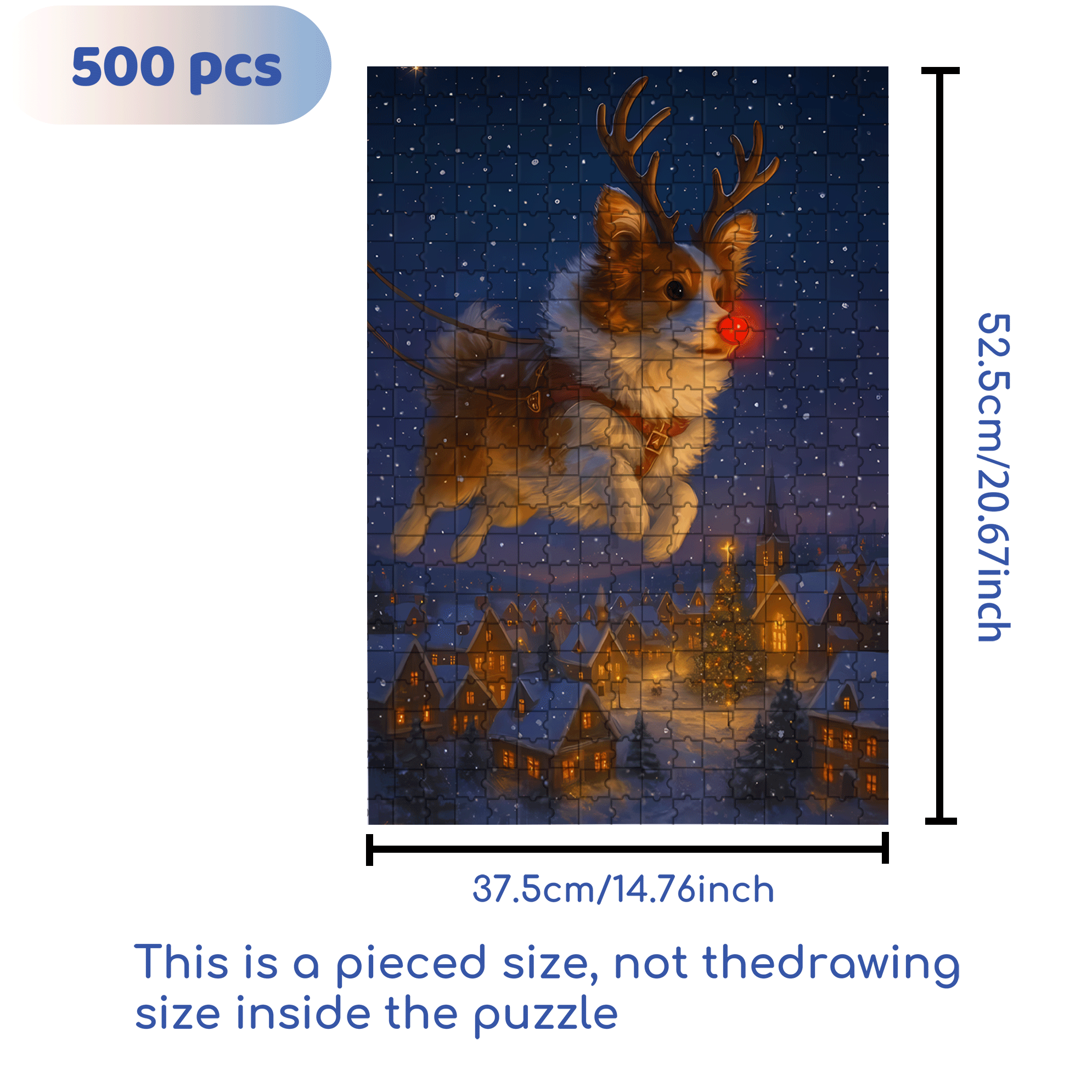 Corgi's Dream 500pcs/1000pcs Jigsaw Puzzle, Scratch-Resistant, Interactive Family Game & Brain-Boosting DIY Decor, Perfect for Halloween, Christmas & New Year Gifts, Family Puzzle Game