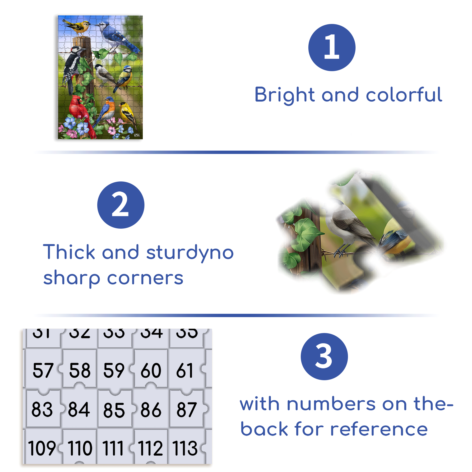Country Birds Spring Garden 500pcs/1000pcs Jigsaw Puzzle, Scratch-Resistant, Interactive Family Game & Brain-Boosting DIY Decor, Perfect for Halloween, Christmas & New Year Gifts, Family Puzzle Game