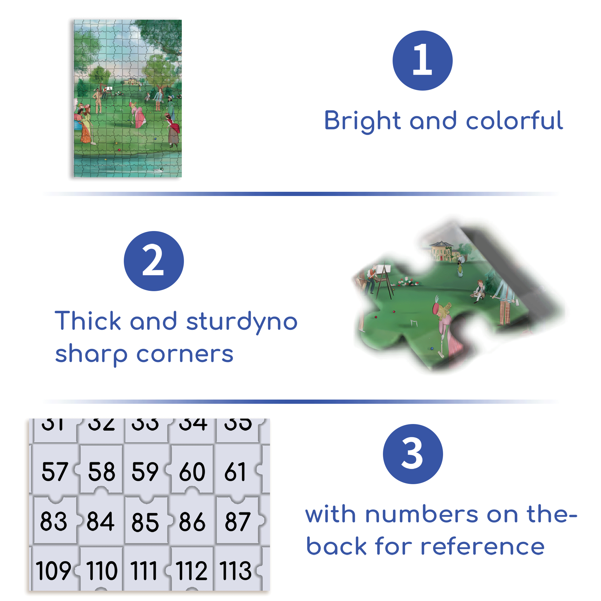 Croquet Afternoon 500pcs/1000pcs Jigsaw Puzzle, Scratch-Resistant, Interactive Family Game & Brain-Boosting DIY Decor, Perfect for Halloween, Christmas & New Year Gifts, Family Puzzle Game