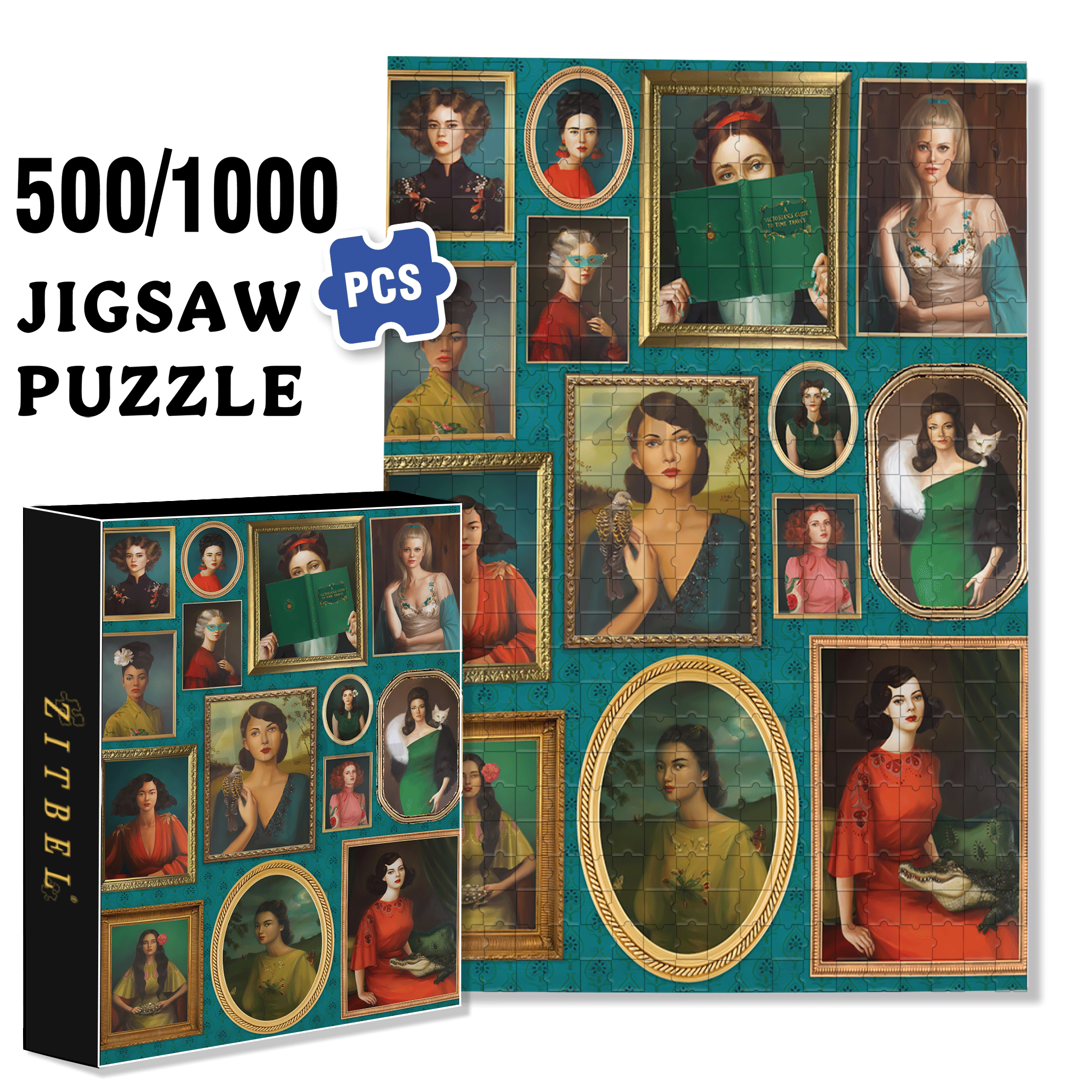 Familiar Strangers 500pcs/1000pcs Jigsaw Puzzle, Scratch-Resistant, Interactive Family Game & Brain-Boosting DIY Decor, Perfect for Halloween, Christmas & New Year Gifts, Family Puzzle Game