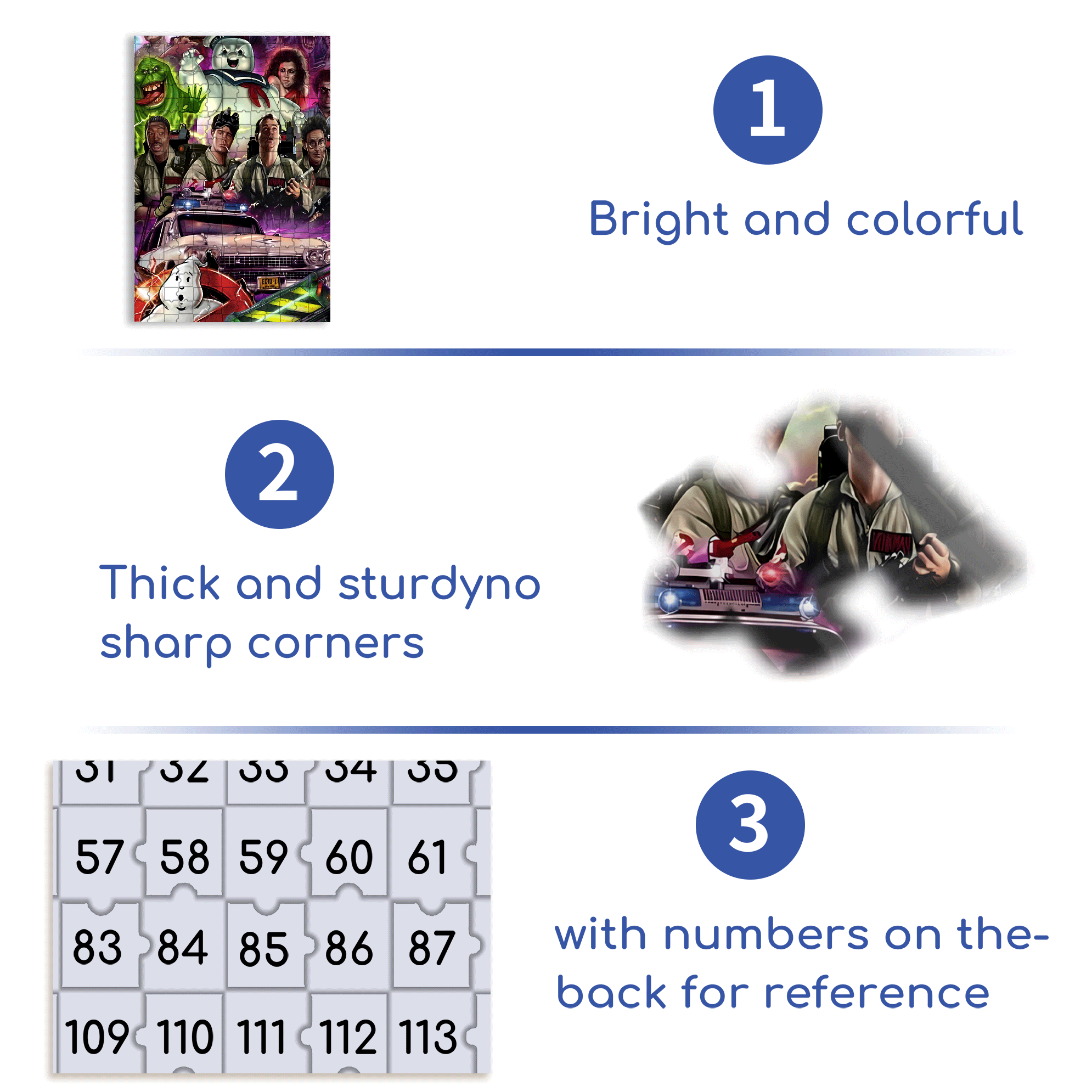 Ghostbusters 500pcs/1000pcs Jigsaw Puzzle, Scratch-Resistant, Interactive Family Game & Brain-Boosting DIY Decor, Perfect for Halloween, Christmas & New Year Gifts, Family Puzzle Game