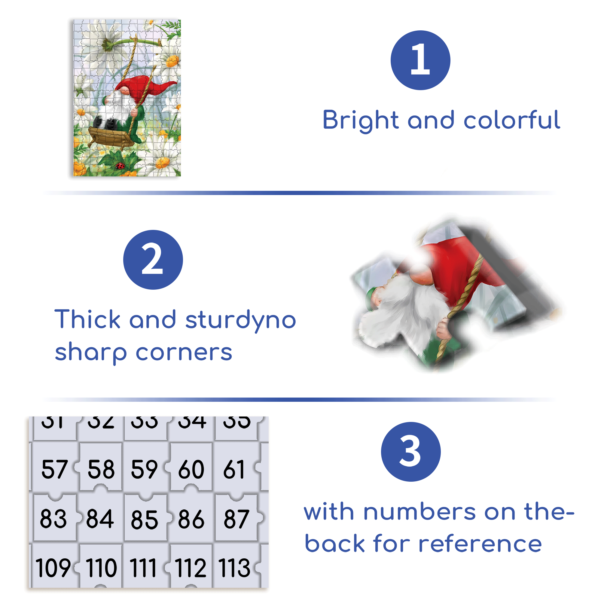 Gnome On A Swing 500pcs/1000pcs Jigsaw Puzzle, Scratch-Resistant, Interactive Family Game & Brain-Boosting DIY Decor, Perfect for Halloween, Christmas & New Year Gifts, Family Puzzle Game