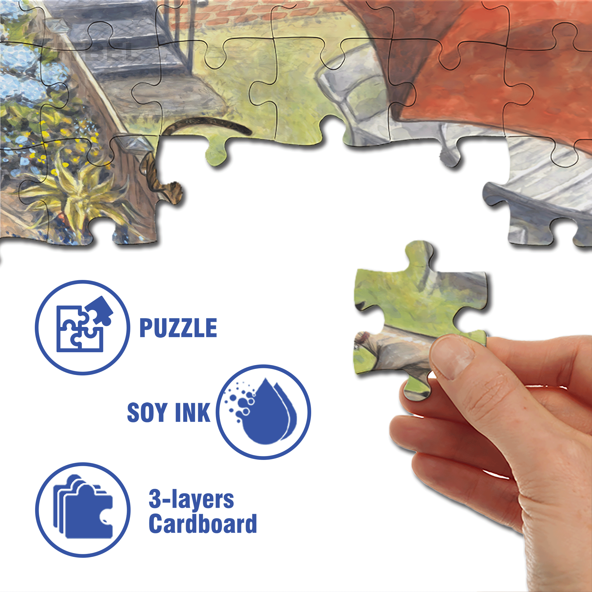 Good Fences 500pcs/1000pcs Jigsaw Puzzle, Scratch-Resistant, Interactive Family Game & Brain-Boosting DIY Decor, Perfect for Halloween, Christmas & New Year Gifts, Family Puzzle Game