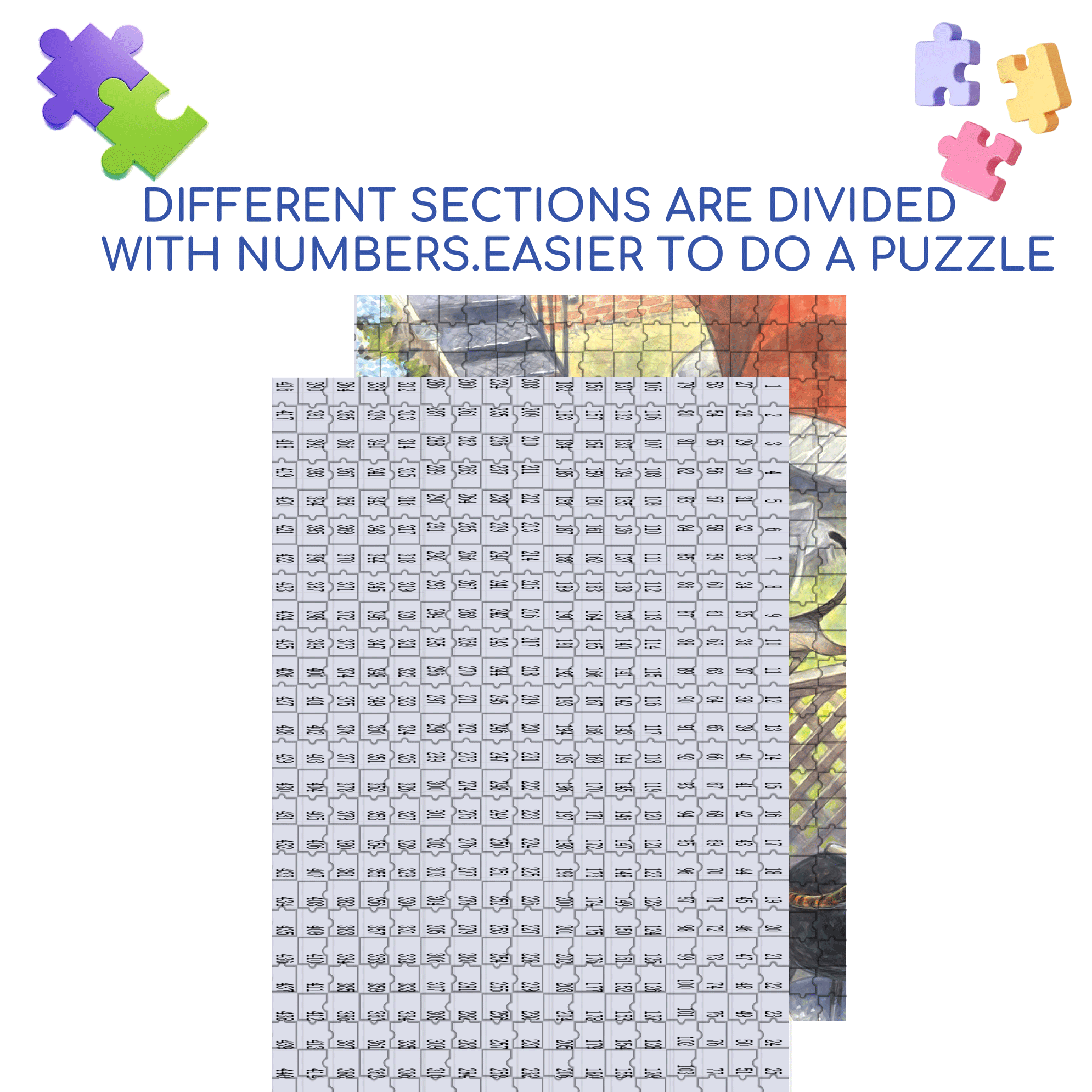 Good Fences 500pcs/1000pcs Jigsaw Puzzle, Scratch-Resistant, Interactive Family Game & Brain-Boosting DIY Decor, Perfect for Halloween, Christmas & New Year Gifts, Family Puzzle Game