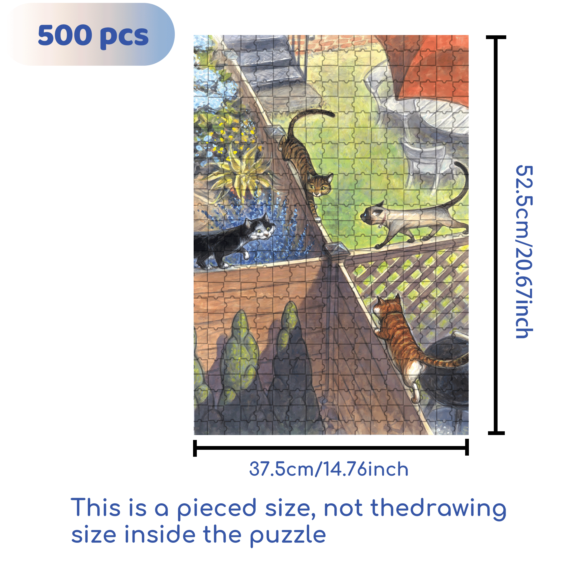 Good Fences 500pcs/1000pcs Jigsaw Puzzle, Scratch-Resistant, Interactive Family Game & Brain-Boosting DIY Decor, Perfect for Halloween, Christmas & New Year Gifts, Family Puzzle Game