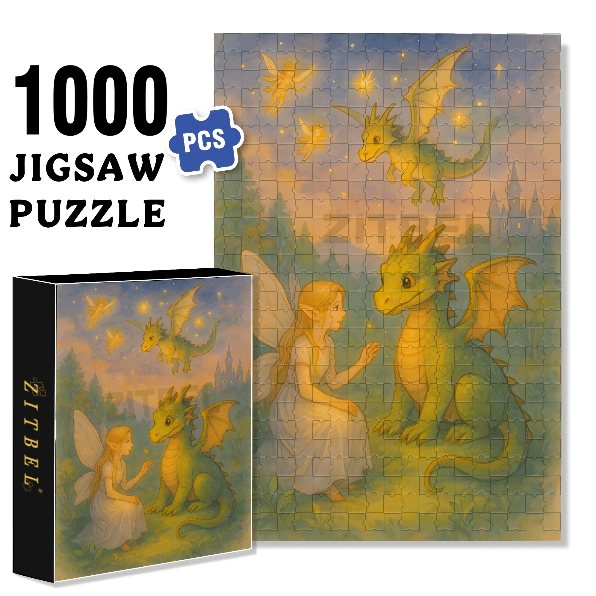 Good Wishes 500pcs/1000pcs Jigsaw Puzzle, Scratch-Resistant, Interactive Family Game & Brain-Boosting DIY Decor, Perfect for Halloween, Christmas & New Year Gifts, Family Puzzle Game